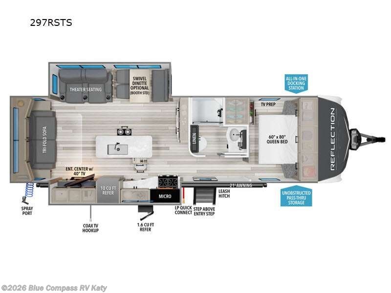 2024 Grand Design Reflection 297RSTS - Used Travel Trailer For Sale by Blue Compass RV Katy in Katy, Texas features Slideout