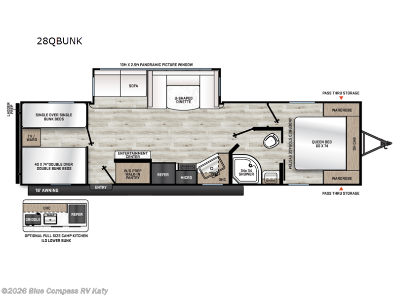 2026 Forest River Aurora Light 28QBUNK - New Travel Trailer For Sale by Blue Compass RV Katy in Katy, Texas features Slideout