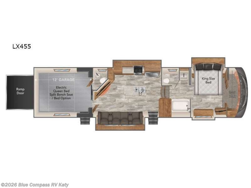 2021 DRV FullHouse LX455 - Used Toy Hauler For Sale by Blue Compass RV Katy in Katy, Texas features Slideout