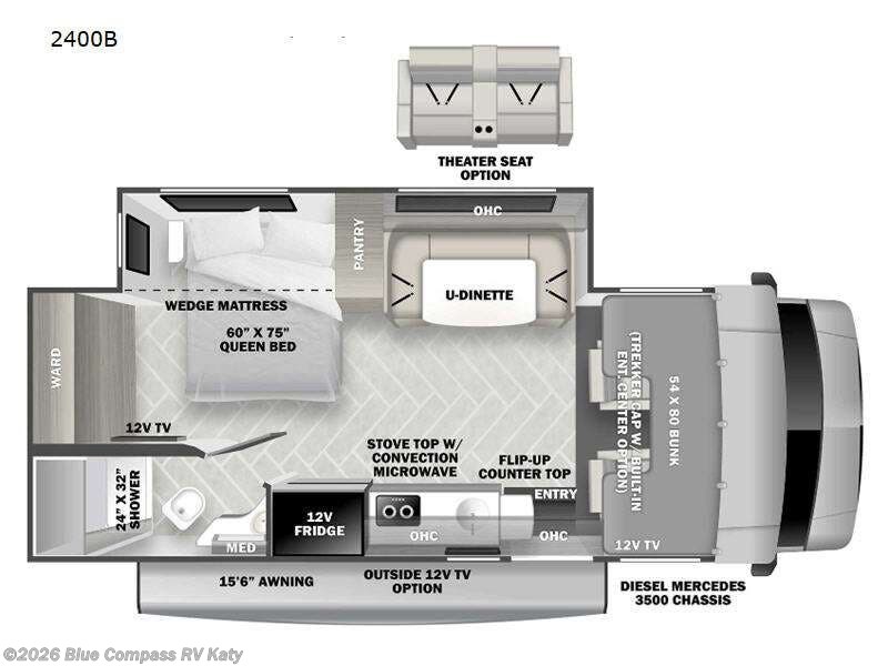 2023 Forest River Sunseeker MBS 2400B - Used Class C For Sale by Blue Compass RV Katy in Katy, Texas features Slideout
