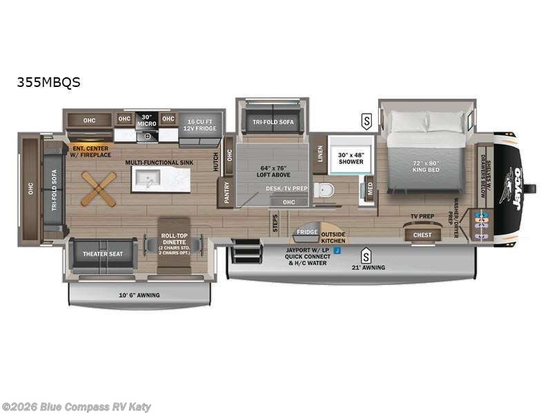2026 Jayco Eagle 355MBQS - New Fifth Wheel For Sale by Blue Compass RV Katy in Katy, Texas features Slideout