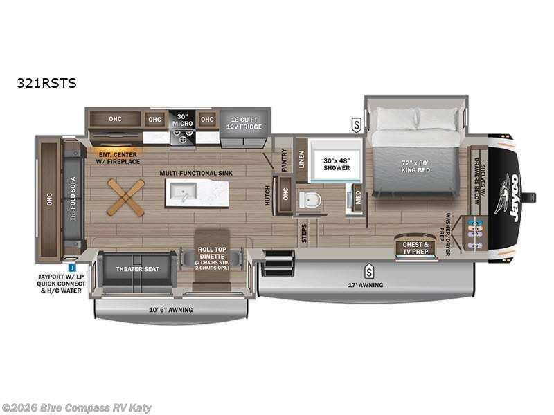 2026 Jayco Eagle 321RSTS - New Fifth Wheel For Sale by Blue Compass RV Katy in Katy, Texas features Slideout