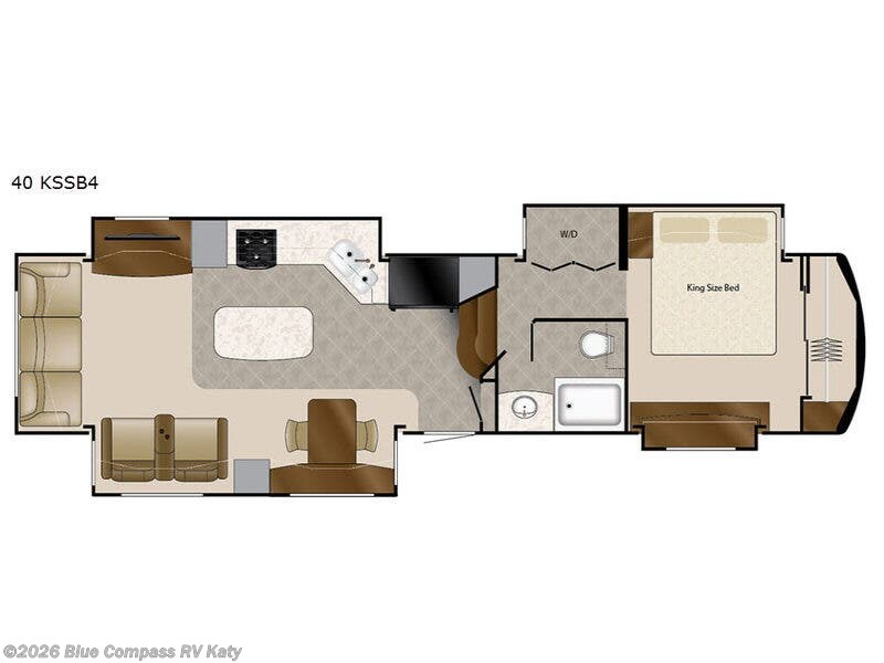 2019 DRV Mobile Suites 40 KSSB4 - Used Fifth Wheel For Sale by Blue Compass RV Katy in Katy, Texas features Slideout