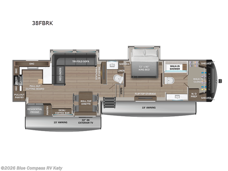 2026 Jayco Pinnacle 38FBRK - New Fifth Wheel For Sale by Blue Compass RV Katy in Katy, Texas features Slideout