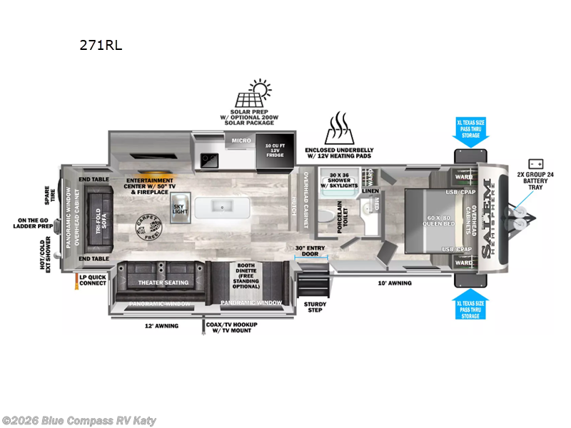 2023 Forest River Salem Hemisphere 271RL - Used Travel Trailer For Sale by Blue Compass RV Katy in Katy, Texas features Slideout