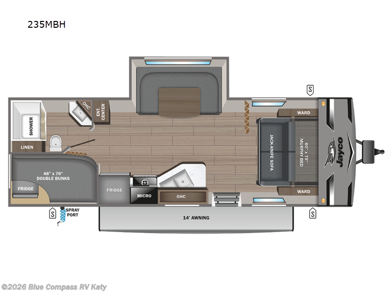 2024 Jayco Jay Flight 235MBH - Used Travel Trailer For Sale by Blue Compass RV Katy in Katy, Texas features Slideout