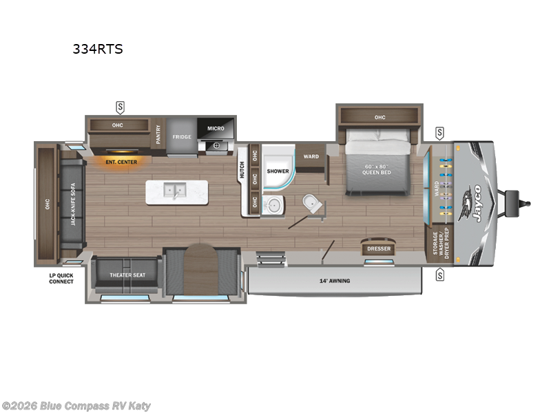 2026 Jayco Jay Flight SLX 334RTS - New Travel Trailer For Sale by Blue Compass RV Katy in Katy, Texas features Slideout