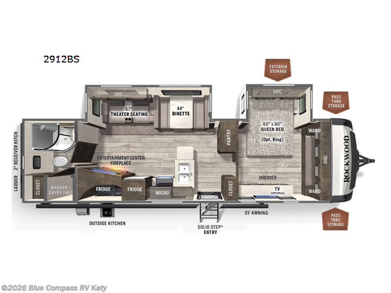 2023 Forest River Rockwood Ultra Lite 2912BS - Used Travel Trailer For Sale by Blue Compass RV Katy in Katy, Texas features Slideout