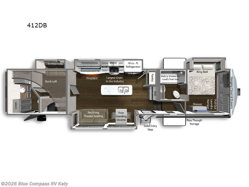 2024 Dutchmen Yukon 412DB - Used Fifth Wheel For Sale by Blue Compass RV Katy in Katy, Texas features Slideout