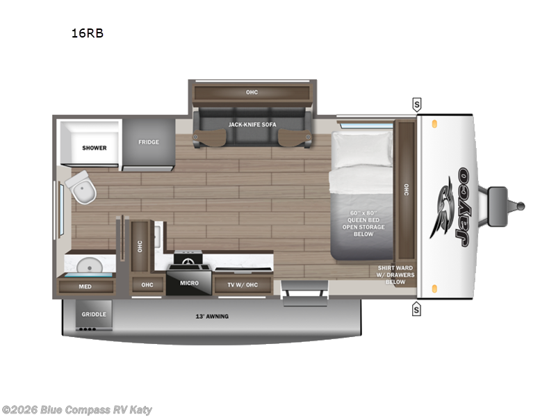 2027 Jayco Jay Feather Air 16RB - New Travel Trailer For Sale by Blue Compass RV Katy in Katy, Texas features Slideout