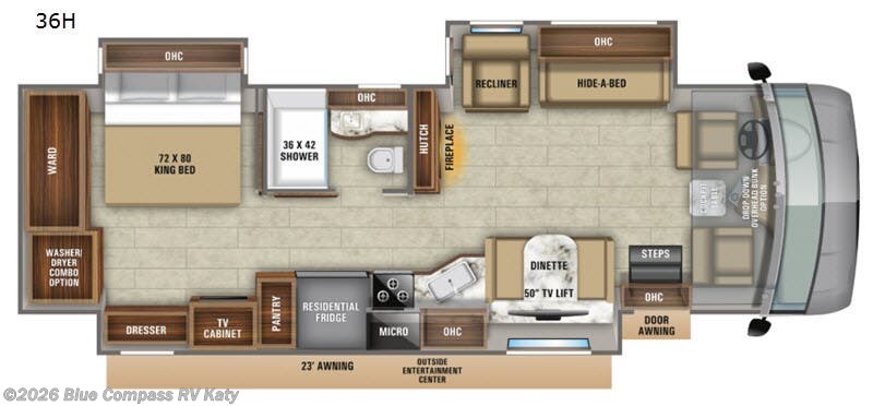 2020 Jayco Precept Prestige 36H - Used Class A For Sale by Blue Compass RV Katy in Katy, Texas features Slideout