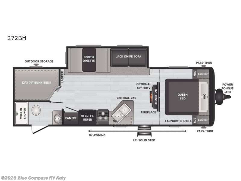 2021 Keystone Hideout 272BH - Used Travel Trailer For Sale by Blue Compass RV Katy in Katy, Texas features Slideout