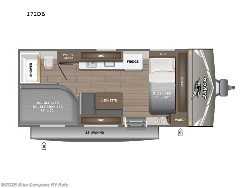 2027 Jayco Jay Flight 172DB - New Travel Trailer For Sale by Blue Compass RV Katy in Katy, Texas