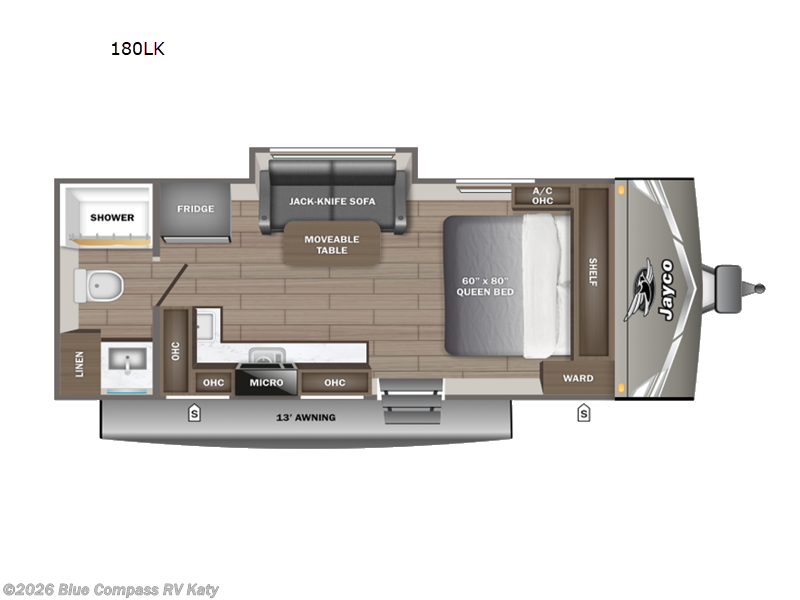 2027 Jayco Jay Flight 180LK - New Travel Trailer For Sale by Blue Compass RV Katy in Katy, Texas features Slideout