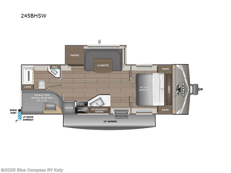 2027 Jayco Jay Flight 245BHSW - New Travel Trailer For Sale by Blue Compass RV Katy in Katy, Texas features Slideout