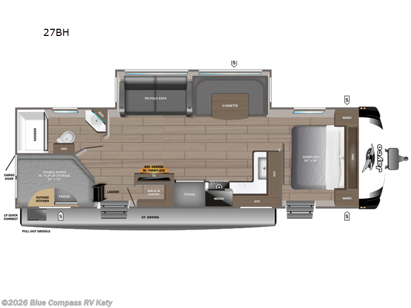 2027 Jayco Jay Feather 27BH - New Travel Trailer For Sale by Blue Compass RV Katy in Katy, Texas features Slideout