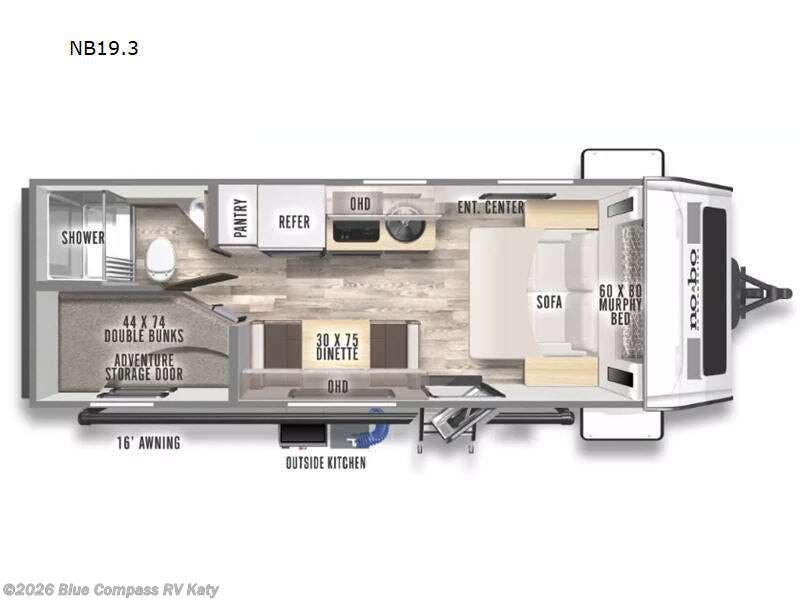 2023 Forest River No Boundaries NB19.3 - Used Travel Trailer For Sale by Blue Compass RV Katy in Katy, Texas