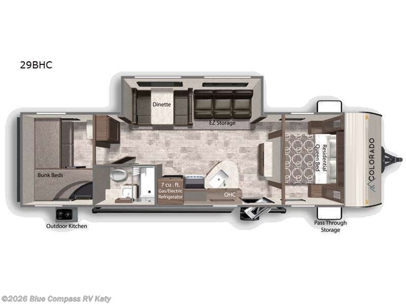 2022 Dutchmen Colorado 29BHC - Used Travel Trailer For Sale by Blue Compass RV Katy in Katy, Texas features Slideout