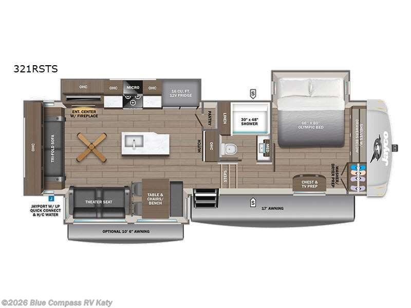 2027 Jayco Eagle 321RSTS - New Fifth Wheel For Sale by Blue Compass RV Katy in Katy, Texas features Slideout