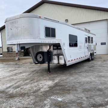 &lt;div class=&quot;x11i5rnm xat24cr x1mh8g0r x1vvkbs xtlvy1s x126k92a&quot;&gt;
&lt;div dir=&quot;auto&quot;&gt;&lt;strong&gt;**This trailer is a fresh trade that we are pricing and offering for sale in AS IS condition.**&lt;/strong&gt;&lt;/div&gt;
&lt;div dir=&quot;auto&quot;&gt;&amp;nbsp;&lt;/div&gt;
&lt;div dir=&quot;auto&quot;&gt;&amp;nbsp;&lt;/div&gt;
&lt;div dir=&quot;auto&quot;&gt;&lt;strong&gt;YEAR MODEL:&lt;/strong&gt;&amp;nbsp;2005&lt;/div&gt;
&lt;div dir=&quot;auto&quot;&gt;&lt;strong&gt;Length:&lt;/strong&gt; 28&#39;&lt;/div&gt;
&lt;div dir=&quot;auto&quot;&gt;&lt;strong&gt;WIDTH:&lt;/strong&gt; 8&#39;&lt;/div&gt;
&lt;div dir=&quot;auto&quot;&gt;&lt;strong&gt;AXLES:&lt;/strong&gt; 7K AXLES&lt;/div&gt;
&lt;div dir=&quot;auto&quot;&gt;&lt;strong&gt;TIRES:&lt;/strong&gt;&amp;nbsp;235/85 R16&lt;/div&gt;
&lt;div dir=&quot;auto&quot;&gt;&lt;strong&gt;SLIDE OUT:&lt;/strong&gt;&amp;nbsp;None&lt;/div&gt;
&lt;div dir=&quot;auto&quot;&gt;&lt;strong&gt;Generator:&lt;/strong&gt; Yes&lt;/div&gt;
&lt;div dir=&quot;auto&quot;&gt;&lt;strong&gt;Jacks:&lt;/strong&gt;&amp;nbsp; Single Hydraulic&amp;nbsp;&lt;/div&gt;
&lt;div dir=&quot;auto&quot;&gt;&lt;strong&gt;Heat &amp;amp; Air:&lt;/strong&gt;&amp;nbsp; Single Unit - fully ducted&lt;/div&gt;
&lt;div dir=&quot;auto&quot;&gt;&amp;nbsp;&lt;/div&gt;
&lt;/div&gt;
&lt;div class=&quot;x11i5rnm xat24cr x1mh8g0r x1vvkbs xtlvy1s x126k92a&quot;&gt;
&lt;div dir=&quot;auto&quot;&gt;&lt;strong&gt;KITCHEN AREA:&lt;/strong&gt;&lt;/div&gt;
&lt;div dir=&quot;auto&quot;&gt;Microwave&lt;/div&gt;
&lt;div dir=&quot;auto&quot;&gt;Fridge - 6.0 Cubic Feet Gas/Electric&lt;/div&gt;
&lt;div dir=&quot;auto&quot;&gt;Stainless Sink&lt;/div&gt;
&lt;div dir=&quot;auto&quot;&gt;3 Burner Stove Top w/ cover&lt;/div&gt;
&lt;div dir=&quot;auto&quot;&gt;Vent-a-hood&lt;/div&gt;
&lt;div dir=&quot;auto&quot;&gt;Large cabinet under sink&lt;/div&gt;
&lt;div dir=&quot;auto&quot;&gt;Cabinet above sink&lt;/div&gt;
&lt;div dir=&quot;auto&quot;&gt;3 slide out drawers&lt;/div&gt;
&lt;div dir=&quot;auto&quot;&gt;&amp;nbsp;&lt;/div&gt;
&lt;/div&gt;
&lt;div class=&quot;x11i5rnm xat24cr x1mh8g0r x1vvkbs xtlvy1s x126k92a&quot;&gt;
&lt;div dir=&quot;auto&quot;&gt;&lt;strong&gt;Bathroom:&lt;/strong&gt;&lt;/div&gt;
&lt;div dir=&quot;auto&quot;&gt;Radius Shower&lt;/div&gt;
&lt;div dir=&quot;auto&quot;&gt;Sink&lt;/div&gt;
&lt;div dir=&quot;auto&quot;&gt;Cabinets Under Sink&lt;/div&gt;
&lt;div dir=&quot;auto&quot;&gt;Toilet&lt;/div&gt;
&lt;div dir=&quot;auto&quot;&gt;Medicine cabinet with mirror&lt;/div&gt;
&lt;div dir=&quot;auto&quot;&gt;Large Wardrobe&amp;nbsp;&lt;/div&gt;
&lt;div dir=&quot;auto&quot;&gt;Pocket privacy door&lt;/div&gt;
&lt;div dir=&quot;auto&quot;&gt;&amp;nbsp;&lt;/div&gt;
&lt;/div&gt;
&lt;div class=&quot;x11i5rnm xat24cr x1mh8g0r x1vvkbs xtlvy1s x126k92a&quot;&gt;
&lt;div dir=&quot;auto&quot;&gt;&lt;strong&gt;Main Cabin:&lt;/strong&gt;&lt;/div&gt;
&lt;div dir=&quot;auto&quot;&gt;Sleeper Sofa&lt;/div&gt;
&lt;div dir=&quot;auto&quot;&gt;Large Wardrobe Cabinet&amp;nbsp;&lt;/div&gt;
&lt;div dir=&quot;auto&quot;&gt;Overhead Cabinets&lt;/div&gt;
&lt;div dir=&quot;auto&quot;&gt;Day &amp;amp; Night Window Shades&lt;/div&gt;
&lt;div dir=&quot;auto&quot;&gt;CD/DVD/AM/FM Radio&lt;/div&gt;
&lt;div dir=&quot;auto&quot;&gt;Indoor &amp;amp; Outdoor speakers&lt;/div&gt;
&lt;div dir=&quot;auto&quot;&gt;Removable Dinette&lt;/div&gt;
&lt;div dir=&quot;auto&quot;&gt;&amp;nbsp;&lt;/div&gt;
&lt;/div&gt;
&lt;div class=&quot;x11i5rnm xat24cr x1mh8g0r x1vvkbs xtlvy1s x126k92a&quot;&gt;
&lt;div dir=&quot;auto&quot;&gt;&lt;strong&gt;Upper Sleeper:&lt;/strong&gt;&lt;/div&gt;
&lt;div dir=&quot;auto&quot;&gt;Queen Size Bed&lt;/div&gt;
&lt;div dir=&quot;auto&quot;&gt;Day &amp;amp; Night Window Shades&lt;/div&gt;
&lt;div dir=&quot;auto&quot;&gt;Dual overhead cabinets w/ mirrors&lt;/div&gt;
&lt;div dir=&quot;auto&quot;&gt;Night time reading lamps&lt;/div&gt;
&lt;div dir=&quot;auto&quot;&gt;Cabinets along side walls&amp;nbsp;&lt;/div&gt;
&lt;div dir=&quot;auto&quot;&gt;&amp;nbsp;&lt;/div&gt;
&lt;div dir=&quot;auto&quot;&gt;&lt;strong&gt;Tack:&lt;/strong&gt;&lt;/div&gt;
&lt;div dir=&quot;auto&quot;&gt;Brush Trays&lt;/div&gt;
&lt;div dir=&quot;auto&quot;&gt;3 Saddle Racks&lt;/div&gt;
&lt;div dir=&quot;auto&quot;&gt;Blanket Bar&lt;/div&gt;
&lt;div dir=&quot;auto&quot;&gt;Bridle Hooks&lt;/div&gt;
&lt;div dir=&quot;auto&quot;&gt;&amp;nbsp;&lt;/div&gt;
&lt;/div&gt;
&lt;div class=&quot;x11i5rnm xat24cr x1mh8g0r x1vvkbs xtlvy1s x126k92a&quot;&gt;
&lt;div dir=&quot;auto&quot;&gt;&lt;strong&gt;Horse Area:&lt;/strong&gt;&lt;/div&gt;
&lt;div dir=&quot;auto&quot;&gt;Stud Divider&lt;/div&gt;
&lt;div dir=&quot;auto&quot;&gt;Mangers&lt;/div&gt;
&lt;div dir=&quot;auto&quot;&gt;Padded Dividers&lt;/div&gt;
&lt;div dir=&quot;auto&quot;&gt;Rubber Mats&lt;/div&gt;
&lt;div dir=&quot;auto&quot;&gt;Rubber lined walls&lt;/div&gt;
&lt;div dir=&quot;auto&quot;&gt;Escape Door&lt;/div&gt;
&lt;div dir=&quot;auto&quot;&gt;Drop Down Windows w/ screens Head side&lt;/div&gt;
&lt;div dir=&quot;auto&quot;&gt;&amp;nbsp;&lt;/div&gt;
&lt;/div&gt;
&lt;div class=&quot;x11i5rnm xat24cr x1mh8g0r x1vvkbs xtlvy1s x126k92a&quot;&gt;
&lt;div dir=&quot;auto&quot;&gt;&lt;strong&gt;Other:&lt;/strong&gt;&lt;/div&gt;
&lt;div dir=&quot;auto&quot;&gt;Load Lights&lt;/div&gt;
&lt;div dir=&quot;auto&quot;&gt;Hay rack&lt;/div&gt;
&lt;div dir=&quot;auto&quot;&gt;Ladder&lt;/div&gt;
&lt;div dir=&quot;auto&quot;&gt;Soft Touch Walls &amp;amp; Ceiling&lt;/div&gt;
&lt;div dir=&quot;auto&quot;&gt;Dual Propane Tank&lt;/div&gt;
&lt;div dir=&quot;auto&quot;&gt;Batteries&lt;/div&gt;
&lt;div dir=&quot;auto&quot;&gt;Ramp&lt;/div&gt;
&lt;div dir=&quot;auto&quot;&gt;&amp;nbsp;&lt;/div&gt;
&lt;div dir=&quot;auto&quot;&gt;&lt;strong&gt;General Observation:&amp;nbsp;&lt;/strong&gt;&lt;/div&gt;
&lt;div dir=&quot;auto&quot;&gt;Rubber lining on walls in front of horse area is worn&lt;/div&gt;
&lt;div dir=&quot;auto&quot;&gt;Few small dings on exterior of trailer&lt;/div&gt;
&lt;div dir=&quot;auto&quot;&gt;Everything interior works and functions&lt;/div&gt;
&lt;div dir=&quot;auto&quot;&gt;
&lt;div dir=&quot;auto&quot;&gt;Tires look good&lt;/div&gt;
&lt;div dir=&quot;auto&quot;&gt;Exterior and running lights work&lt;/div&gt;
&lt;/div&gt;
&lt;div dir=&quot;auto&quot;&gt;&amp;nbsp;&lt;/div&gt;
&lt;/div&gt;