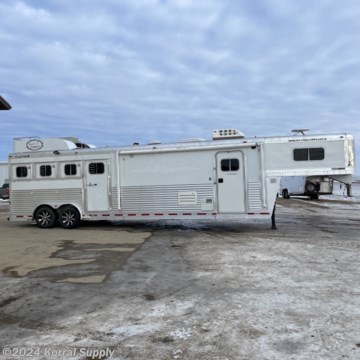 &lt;div class=&quot;x11i5rnm xat24cr x1mh8g0r x1vvkbs xtlvy1s x126k92a&quot;&gt;
&lt;div dir=&quot;auto&quot;&gt;&lt;strong&gt;**This trailer is a fresh trade that we are pricing and offering for sale in AS IS condition.**&lt;/strong&gt;&lt;/div&gt;
&lt;div dir=&quot;auto&quot;&gt;&amp;nbsp;&lt;/div&gt;
&lt;div dir=&quot;auto&quot;&gt;&amp;nbsp;&lt;/div&gt;
&lt;div dir=&quot;auto&quot;&gt;&lt;strong&gt;YEAR MODEL:&lt;/strong&gt; 2006&lt;/div&gt;
&lt;div dir=&quot;auto&quot;&gt;&lt;strong&gt;LENGTH:&lt;/strong&gt; 29&#39;&lt;/div&gt;
&lt;div dir=&quot;auto&quot;&gt;&lt;strong&gt;SHORT WALL:&lt;/strong&gt; 13&#39;&lt;/div&gt;
&lt;div dir=&quot;auto&quot;&gt;&lt;strong&gt;WIDTH:&lt;/strong&gt; 8&#39;&lt;/div&gt;
&lt;div dir=&quot;auto&quot;&gt;&lt;strong&gt;AXLES:&lt;/strong&gt;&amp;nbsp;8K AXLES&lt;/div&gt;
&lt;div dir=&quot;auto&quot;&gt;&lt;strong&gt;TIRES:&lt;/strong&gt; 215/75 R17.5&lt;/div&gt;
&lt;div dir=&quot;auto&quot;&gt;&lt;strong&gt;SLIDE OUT:&lt;/strong&gt;&amp;nbsp;None&lt;/div&gt;
&lt;div dir=&quot;auto&quot;&gt;&lt;strong&gt;Generator:&lt;/strong&gt; Gaurdian 1116 hours on Hayrack&lt;/div&gt;
&lt;div dir=&quot;auto&quot;&gt;&lt;strong&gt;Jacks:&lt;/strong&gt;&amp;nbsp; Single Hydraulic&amp;nbsp;&lt;/div&gt;
&lt;div dir=&quot;auto&quot;&gt;&lt;strong&gt;Heat &amp;amp; Air:&lt;/strong&gt;&amp;nbsp; Single Unit - fully ducted&lt;/div&gt;
&lt;div dir=&quot;auto&quot;&gt;&amp;nbsp;&lt;/div&gt;
&lt;/div&gt;
&lt;div class=&quot;x11i5rnm xat24cr x1mh8g0r x1vvkbs xtlvy1s x126k92a&quot;&gt;
&lt;div dir=&quot;auto&quot;&gt;&lt;strong&gt;KITCHEN AREA:&lt;/strong&gt;&lt;/div&gt;
&lt;div dir=&quot;auto&quot;&gt;Microwave&lt;/div&gt;
&lt;div dir=&quot;auto&quot;&gt;Fridge - 6.0 Cubic&lt;/div&gt;
&lt;div dir=&quot;auto&quot;&gt;Single tub Sink&lt;/div&gt;
&lt;div dir=&quot;auto&quot;&gt;Cabinet above sink (Cabinet below sink has water heater in it)&lt;/div&gt;
&lt;div dir=&quot;auto&quot;&gt;&amp;nbsp;&lt;/div&gt;
&lt;/div&gt;
&lt;div class=&quot;x11i5rnm xat24cr x1mh8g0r x1vvkbs xtlvy1s x126k92a&quot;&gt;
&lt;div dir=&quot;auto&quot;&gt;&lt;strong&gt;Bathroom:&lt;/strong&gt;&lt;/div&gt;
&lt;div dir=&quot;auto&quot;&gt;Radius Shower (Curtain)&lt;/div&gt;
&lt;div dir=&quot;auto&quot;&gt;Sink&lt;/div&gt;
&lt;div dir=&quot;auto&quot;&gt;Cabinet Under Sink&lt;/div&gt;
&lt;div dir=&quot;auto&quot;&gt;Toilet&lt;/div&gt;
&lt;div dir=&quot;auto&quot;&gt;Medicine cabinet with mirror&lt;/div&gt;
&lt;div dir=&quot;auto&quot;&gt;Two Large Wardrobe&amp;nbsp;&lt;/div&gt;
&lt;div dir=&quot;auto&quot;&gt;Pocket privacy door&lt;/div&gt;
&lt;div dir=&quot;auto&quot;&gt;Pass thru door to horse area&lt;/div&gt;
&lt;div dir=&quot;auto&quot;&gt;Fan&lt;/div&gt;
&lt;div dir=&quot;auto&quot;&gt;&amp;nbsp;&lt;/div&gt;
&lt;/div&gt;
&lt;div class=&quot;x11i5rnm xat24cr x1mh8g0r x1vvkbs xtlvy1s x126k92a&quot;&gt;
&lt;div dir=&quot;auto&quot;&gt;&lt;strong&gt;Main Cabin:&lt;/strong&gt;&lt;/div&gt;
&lt;div dir=&quot;auto&quot;&gt;Removeable Dinette&lt;/div&gt;
&lt;div dir=&quot;auto&quot;&gt;Bunkbeds&lt;/div&gt;
&lt;div dir=&quot;auto&quot;&gt;Large Wardrobe Cabinet&amp;nbsp;&lt;/div&gt;
&lt;div dir=&quot;auto&quot;&gt;Overhead Cabinets&lt;/div&gt;
&lt;div dir=&quot;auto&quot;&gt;TV&amp;nbsp;&lt;/div&gt;
&lt;div dir=&quot;auto&quot;&gt;Day &amp;amp; Night Window Shades&lt;/div&gt;
&lt;div dir=&quot;auto&quot;&gt;CD/DVD/AM/FM Radio&lt;/div&gt;
&lt;div dir=&quot;auto&quot;&gt;Indoor &amp;amp; Outdoor speakers&lt;/div&gt;
&lt;div dir=&quot;auto&quot;&gt;Hatrack&lt;/div&gt;
&lt;div dir=&quot;auto&quot;&gt;&amp;nbsp;&lt;/div&gt;
&lt;/div&gt;
&lt;div class=&quot;x11i5rnm xat24cr x1mh8g0r x1vvkbs xtlvy1s x126k92a&quot;&gt;
&lt;div dir=&quot;auto&quot;&gt;&lt;strong&gt;Upper Sleeper:&lt;/strong&gt;&lt;/div&gt;
&lt;div dir=&quot;auto&quot;&gt;Queen Size Bed&lt;/div&gt;
&lt;div dir=&quot;auto&quot;&gt;Day &amp;amp; Night Window Shades&lt;/div&gt;
&lt;div dir=&quot;auto&quot;&gt;Dual overhead cabinets&lt;/div&gt;
&lt;div dir=&quot;auto&quot;&gt;Pocket Privacy Door&lt;/div&gt;
&lt;div dir=&quot;auto&quot;&gt;TV&lt;/div&gt;
&lt;div dir=&quot;auto&quot;&gt;&amp;nbsp;&lt;/div&gt;
&lt;div dir=&quot;auto&quot;&gt;&lt;strong&gt;Tack:&lt;/strong&gt;&lt;/div&gt;
&lt;div dir=&quot;auto&quot;&gt;Brush Tray&lt;/div&gt;
&lt;div dir=&quot;auto&quot;&gt;4 Saddle Racks&lt;/div&gt;
&lt;div dir=&quot;auto&quot;&gt;Blanket Bars&lt;/div&gt;
&lt;div dir=&quot;auto&quot;&gt;Bridle Hooks&lt;/div&gt;
&lt;div dir=&quot;auto&quot;&gt;&amp;nbsp;&lt;/div&gt;
&lt;/div&gt;
&lt;div class=&quot;x11i5rnm xat24cr x1mh8g0r x1vvkbs xtlvy1s x126k92a&quot;&gt;
&lt;div dir=&quot;auto&quot;&gt;&lt;strong&gt;Horse Area:&lt;/strong&gt;&lt;/div&gt;
&lt;div dir=&quot;auto&quot;&gt;Stud Divider&lt;/div&gt;
&lt;div dir=&quot;auto&quot;&gt;Mangers&lt;/div&gt;
&lt;div dir=&quot;auto&quot;&gt;Padded Dividers&lt;/div&gt;
&lt;div dir=&quot;auto&quot;&gt;Rubber Mats&lt;/div&gt;
&lt;div dir=&quot;auto&quot;&gt;Escape Door&lt;/div&gt;
&lt;div dir=&quot;auto&quot;&gt;Drop Down Windows w/ Bars Head &amp;amp; Tail side&lt;/div&gt;
&lt;div dir=&quot;auto&quot;&gt;Drop Down window on rear door&lt;/div&gt;
&lt;div dir=&quot;auto&quot;&gt;&amp;nbsp;&lt;/div&gt;
&lt;/div&gt;
&lt;div class=&quot;x11i5rnm xat24cr x1mh8g0r x1vvkbs xtlvy1s x126k92a&quot;&gt;
&lt;div dir=&quot;auto&quot;&gt;&lt;strong&gt;Other:&lt;/strong&gt;&lt;/div&gt;
&lt;div dir=&quot;auto&quot;&gt;Load Lights&lt;/div&gt;
&lt;div dir=&quot;auto&quot;&gt;Hay rack&lt;/div&gt;
&lt;div dir=&quot;auto&quot;&gt;Ladder&lt;/div&gt;
&lt;div dir=&quot;auto&quot;&gt;Soft Touch Walls &amp;amp; Ceiling&lt;/div&gt;
&lt;div dir=&quot;auto&quot;&gt;Dual Propane Tank&lt;/div&gt;
&lt;div dir=&quot;auto&quot;&gt;Batteries&lt;/div&gt;
&lt;div dir=&quot;auto&quot;&gt;Manual Awning&lt;/div&gt;
&lt;div dir=&quot;auto&quot;&gt;Last divider is adjustable&lt;/div&gt;
&lt;div dir=&quot;auto&quot;&gt;&amp;nbsp;&lt;/div&gt;
&lt;div dir=&quot;auto&quot;&gt;&lt;strong&gt;General Observation:&amp;nbsp;&lt;/strong&gt;&lt;/div&gt;
&lt;div dir=&quot;auto&quot;&gt;Interior and Exterior load lights dont work&amp;nbsp;&lt;/div&gt;
&lt;div dir=&quot;auto&quot;&gt;Fridge does not work&amp;nbsp;&lt;/div&gt;
&lt;div dir=&quot;auto&quot;&gt;Tanks are cracked underneath&lt;/div&gt;
&lt;div dir=&quot;auto&quot;&gt;Awning is slightly worn&lt;/div&gt;
&lt;div dir=&quot;auto&quot;&gt;Tires look good&lt;/div&gt;
&lt;div dir=&quot;auto&quot;&gt;Exterior and running lights work&lt;/div&gt;
&lt;div dir=&quot;auto&quot;&gt;&amp;nbsp;&lt;/div&gt;
&lt;/div&gt;