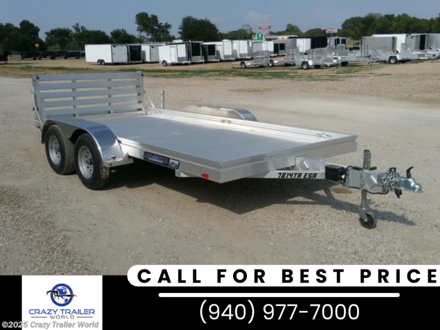 New 2024 Aluma 7814ESA-TA 14&apos; Aluminum Utility Trailer 7K GVWR available in Whitesboro, Texas