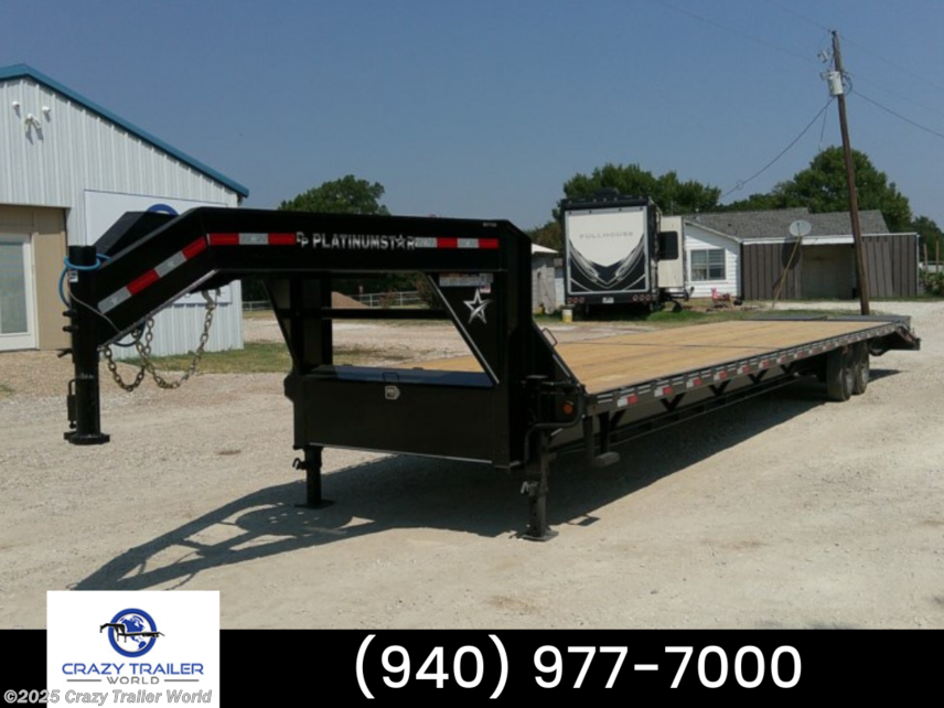 New 2023 DP Platinum Star 102X40 Gooseneck Hotshot Flatbed Trailer 16K LB available in Whitesboro, Texas