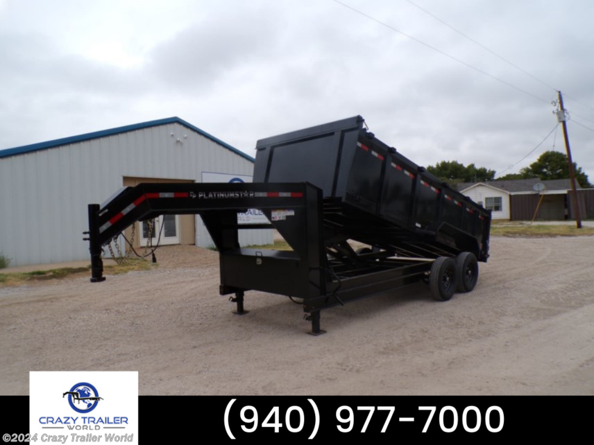 New 2023 DP Platinum Star 83X16 Gooseneck Tall Sided Dump Trailer 14K LB available in Whitesboro, Texas
