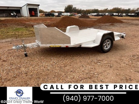 &lt;p&gt;stock # RB278505&lt;/p&gt;
&lt;p&gt;&lt;span style=&quot;color: #212529; font-family: &#39;Open Sans&#39;, sans-serif; font-size: 16px; text-align: justify;&quot;&gt;This trailer is for sale at Crazy Trailer World in Whitesboro, Texas. We offer Rent To Own Financing and also offer traditional financing.&lt;/span&gt;&lt;/p&gt;
&lt;p&gt;&lt;strong&gt;&lt;span style=&quot;color: #212529; font-family: &#39;Open Sans&#39;, sans-serif; font-size: 16px; text-align: justify;&quot;&gt;Aluma MC210S-R-RTD&lt;/span&gt;&lt;/strong&gt;&lt;/p&gt;
&lt;p style=&quot;text-align: justify;&quot;&gt;&lt;span style=&quot;color: #212529; font-family: Open Sans, sans-serif;&quot;&gt;&lt;span style=&quot;font-size: 16px;&quot;&gt;&amp;nbsp;3500# Rubber torsion axle (rated at 2990#) - No brakes - Easy lube hubs&lt;/span&gt;&lt;/span&gt;&lt;/p&gt;
&lt;p style=&quot;text-align: justify;&quot;&gt;&lt;span style=&quot;color: #212529; font-family: Open Sans, sans-serif;&quot;&gt;&lt;span style=&quot;font-size: 16px;&quot;&gt;&amp;bull; ST205/75R14 LRC Radial tires&amp;nbsp;&lt;/span&gt;&lt;/span&gt;&lt;/p&gt;
&lt;p style=&quot;text-align: justify;&quot;&gt;&lt;span style=&quot;color: #212529; font-family: Open Sans, sans-serif;&quot;&gt;&lt;span style=&quot;font-size: 16px;&quot;&gt;&amp;bull; Aluminum wheels, 5-4.5 BHP&lt;/span&gt;&lt;/span&gt;&lt;/p&gt;
&lt;p style=&quot;text-align: justify;&quot;&gt;&lt;span style=&quot;color: #212529; font-family: Open Sans, sans-serif;&quot;&gt;&lt;span style=&quot;font-size: 16px;&quot;&gt;&amp;bull; Aluminum fenders&lt;/span&gt;&lt;/span&gt;&lt;/p&gt;
&lt;p style=&quot;text-align: justify;&quot;&gt;&lt;span style=&quot;color: #212529; font-family: Open Sans, sans-serif;&quot;&gt;&lt;span style=&quot;font-size: 16px;&quot;&gt;&amp;bull; Extruded aluminum floor&lt;/span&gt;&lt;/span&gt;&lt;/p&gt;
&lt;p style=&quot;text-align: justify;&quot;&gt;&lt;span style=&quot;color: #212529; font-family: Open Sans, sans-serif;&quot;&gt;&lt;span style=&quot;font-size: 16px;&quot;&gt;&amp;bull; (8) SS recessed tie rings (4 per front &amp;amp; rear)&lt;/span&gt;&lt;/span&gt;&lt;/p&gt;
&lt;p style=&quot;text-align: justify;&quot;&gt;&lt;span style=&quot;color: #212529; font-family: Open Sans, sans-serif;&quot;&gt;&lt;span style=&quot;font-size: 16px;&quot;&gt;&amp;bull; Aluminum ramp (71-7/8&quot; wide x 69-1/2&quot; long)&lt;/span&gt;&lt;/span&gt;&lt;/p&gt;
&lt;p style=&quot;text-align: justify;&quot;&gt;&lt;span style=&quot;color: #212529; font-family: Open Sans, sans-serif;&quot;&gt;&lt;span style=&quot;font-size: 16px;&quot;&gt;&amp;bull; Fender steps&lt;/span&gt;&lt;/span&gt;&lt;/p&gt;
&lt;p style=&quot;text-align: justify;&quot;&gt;&lt;span style=&quot;color: #212529; font-family: Open Sans, sans-serif;&quot;&gt;&lt;span style=&quot;font-size: 16px;&quot;&gt;&amp;bull; Aluminum salt shield / rock guard (24&quot; tall)&lt;/span&gt;&lt;/span&gt;&lt;/p&gt;
&lt;p style=&quot;text-align: justify;&quot;&gt;&lt;span style=&quot;color: #212529; font-family: Open Sans, sans-serif;&quot;&gt;&lt;span style=&quot;font-size: 16px;&quot;&gt;&amp;bull;( 2) 2&#39; Motorcycle brackets&lt;/span&gt;&lt;/span&gt;&lt;/p&gt;
&lt;p style=&quot;text-align: justify;&quot;&gt;&lt;span style=&quot;color: #212529; font-family: Open Sans, sans-serif;&quot;&gt;&lt;span style=&quot;font-size: 16px;&quot;&gt;&amp;bull; LED Lighting package, safety chains&lt;/span&gt;&lt;/span&gt;&lt;/p&gt;
&lt;p style=&quot;text-align: justify;&quot;&gt;&lt;span style=&quot;color: #212529; font-family: Open Sans, sans-serif;&quot;&gt;&lt;span style=&quot;font-size: 16px;&quot;&gt;&amp;bull; 2&quot; Coupler&lt;/span&gt;&lt;/span&gt;&lt;/p&gt;
&lt;p style=&quot;text-align: justify;&quot;&gt;&lt;span style=&quot;color: #212529; font-family: Open Sans, sans-serif;&quot;&gt;&lt;span style=&quot;font-size: 16px;&quot;&gt;&amp;bull; Swivel tongue jack, 1200# capacity&lt;/span&gt;&lt;/span&gt;&lt;/p&gt;
&lt;p style=&quot;text-align: justify;&quot;&gt;&lt;span style=&quot;color: #212529; font-family: Open Sans, sans-serif;&quot;&gt;&lt;span style=&quot;font-size: 16px;&quot;&gt;&amp;bull; Overall width = 101.5&quot;&lt;/span&gt;&lt;/span&gt;&lt;/p&gt;
&lt;p style=&quot;text-align: justify;&quot;&gt;&lt;span style=&quot;color: #212529; font-family: Open Sans, sans-serif;&quot;&gt;&lt;span style=&quot;font-size: 16px;&quot;&gt;&amp;bull; Overall length = 174&quot;&lt;/span&gt;&lt;/span&gt;&lt;/p&gt;
&lt;p&gt;5 Year Warranty&amp;nbsp;&lt;/p&gt;
&lt;p&gt;&lt;span style=&quot;color: #212529; font-family: &#39;Open Sans&#39;, sans-serif; font-size: 16px; text-align: justify;&quot;&gt;Please contact us to verify that this trailer is still available. All prices are subject to Tax, Title, Plates &amp;amp; Doc Fees. All Trailers are discounted for Cash or Finance Price ! We charge a convenience fee on credit card purchases. Crazy Trailer World Of Whitesboro Texas is located near Dallas Texas, Gainesville Texas, Sherman Texas, Denison Texas, Denton Texas, Little Elm Texas, Frisco Texas, Corinth Texas, Ardmore Oklahoma, Durant Oklahoma, The Colony Texas, Highland Village Texas, Allen Texas, Bonham Texas, Lewisville Texas, Plano Texas, Paris Texas, Wichita Falls Texas, Oklahoma City Oklahoma, Trenton Texas. Come see us for the best deal on Dump Trailers, Equipment Trailers, Flatbed Trailers, Skidloader Trailers, Tiltbed Trailer, Bobcat Trailer, Farm Trailer, Trash Trailer, Cleanup Trailer, Hotshot Trailer, Gooseneck Trailer, Trailor, Load Trail Trailers for sale, Utility Trailer, ATV Trailer, UTV Trailer, Side X Side Trailer, SXS Trailer, Mower Trailer, Truck Beds, Truck Flatbeds, Tank Trailers, Hydraulic Dovetail Trailers, MAX Ramp Trailer, Ramp Trailer, Deckover Trailer, Pintle Trailer, Construction Trailer, Contractor Trailer, Jeep Trailers, Buggy Hauler Trailers, Scissor Lift Trailers, Used Trailer, Car Hauler, Car Trailers, Lawncare Trailers, Landscape Trailers, Low Pro Trailers, Backhoe Trailers, Golf Cart Trailers, Side Load Trailers, Tall Sided Dump Trailer for sale, 3&#39; Tall Side Dump Trailer, 4&#39; tall side dump trailer, gooseneck dump trailer, fold down side dump trailers. We are also a Aluma Aluminum Trailer Dealer. We have Aluminum Trailers for sale in Texas.&lt;/span&gt;&lt;/p&gt;
&lt;p&gt;&lt;span style=&quot;font-size: 8pt;&quot;&gt;&lt;a href=&quot;https://www.crazytrailerworld.com/whitesboro&quot; rel=&quot;noopener noreferrer&quot;&gt;Crazy Trailer World&lt;/a&gt;&amp;nbsp;is not responsible for any Typos, Errors or misprints.&lt;/span&gt;&lt;/p&gt;
&lt;p&gt;&amp;nbsp;&lt;/p&gt;
&lt;p&gt;&lt;span style=&quot;font-size: 8pt;&quot;&gt;Follow Crazy Trailer World on social media:&lt;/span&gt;&lt;br&gt;&lt;span style=&quot;font-size: 8pt;&quot;&gt;&lt;a href=&quot;https://www.facebook.com/crazytrailerworldwhitesboro&quot; rel=&quot;noopener noreferrer&quot;&gt;Facebook&lt;/a&gt;&amp;nbsp;&lt;a href=&quot;https://www.instagram.com/crazytrailerworldwhitesboro/&quot; rel=&quot;noopener noreferrer&quot;&gt;Instagram&lt;/a&gt;&amp;nbsp;&lt;a href=&quot;https://www.youtube.com/@CrazyTrailerWorldWhitesboro&quot; rel=&quot;noopener noreferrer&quot;&gt;YouTube&lt;/a&gt; &lt;a href=&quot;https://www.tiktok.com/@ctw.whitesboro&quot;&gt;TikTok&lt;/a&gt;&lt;/span&gt;&lt;/p&gt;