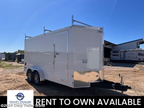 &lt;p&gt;&lt;em&gt;&lt;strong&gt;&lt;span style=&quot;color: #222222; font-family: Arial, Helvetica, sans-serif; font-size: small;&quot;&gt;Due to recent storm this trailer may have slight hail damage to roof&lt;/span&gt;&lt;/strong&gt;&lt;/em&gt;&lt;/p&gt;
&lt;p&gt;&amp;nbsp;&lt;/p&gt;
&lt;p&gt;STOCK # RT411136&lt;/p&gt;
&lt;p&gt;&amp;nbsp;&lt;/p&gt;
&lt;p&gt;&lt;span style=&quot;color: #212529; font-family: &#39;Open Sans&#39;, sans-serif; font-size: 16px; text-align: justify;&quot;&gt;This trailer is for sale at Crazy Trailer World in Whitesboro, Texas. We offer Rent To Own Financing and also offer traditional financing.&lt;/span&gt;&lt;/p&gt;
&lt;p&gt;&amp;nbsp;&lt;/p&gt;
&lt;p&gt;7x16 Enclosed Cargo Trailer&lt;/p&gt;
&lt;p&gt;&lt;span style=&quot;color: #212529; font-family: &#39;Open Sans&#39;, sans-serif; font-size: 16px; text-align: justify;&quot;&gt;New Haulmark TSV716T3&lt;/span&gt;&lt;/p&gt;
&lt;ul style=&quot;box-sizing: border-box; padding-left: 2rem; margin-top: 0px; margin-bottom: 1rem; color: #212529; font-family: system-ui, -apple-system, &#39;Segoe UI&#39;, Roboto, &#39;Helvetica Neue&#39;, Arial, &#39;Noto Sans&#39;, &#39;Liberation Sans&#39;, sans-serif, &#39;Apple Color Emoji&#39;, &#39;Segoe UI Emoji&#39;, &#39;Segoe UI Symbol&#39;, &#39;Noto Color Emoji&#39;; font-size: 16px; text-align: justify;&quot;&gt;
&lt;li style=&quot;box-sizing: border-box;&quot;&gt;&lt;span style=&quot;box-sizing: border-box; font-family: Calibri, Arial, Helvetica, sans-serif;&quot;&gt;Transport V&lt;/span&gt;&lt;/li&gt;
&lt;li style=&quot;box-sizing: border-box;&quot;&gt;&lt;span style=&quot;box-sizing: border-box; font-family: Calibri, Arial, Helvetica, sans-serif;&quot;&gt;Steel Frame&lt;/span&gt;&lt;/li&gt;
&lt;li style=&quot;box-sizing: border-box;&quot;&gt;&lt;span style=&quot;box-sizing: border-box; font-family: Calibri, Arial, Helvetica, sans-serif;&quot;&gt;V-Front&lt;/span&gt;&lt;/li&gt;
&lt;li style=&quot;box-sizing: border-box;&quot;&gt;&lt;span style=&quot;box-sizing: border-box; font-family: Calibri, Arial, Helvetica, sans-serif;&quot;&gt;Tag&lt;/span&gt;&lt;/li&gt;
&lt;li style=&quot;box-sizing: border-box;&quot;&gt;&lt;span style=&quot;box-sizing: border-box; font-family: Calibri, Arial, Helvetica, sans-serif;&quot;&gt;16ft long&lt;/span&gt;&lt;/li&gt;
&lt;li style=&quot;box-sizing: border-box;&quot;&gt;&lt;span style=&quot;box-sizing: border-box; font-family: Calibri, Arial, Helvetica, sans-serif;&quot;&gt;Flat Roof&lt;/span&gt;&lt;/li&gt;
&lt;li style=&quot;box-sizing: border-box;&quot;&gt;&lt;span style=&quot;box-sizing: border-box; font-family: Calibri, Arial, Helvetica, sans-serif;&quot;&gt;7ft wide&lt;/span&gt;&lt;/li&gt;
&lt;li style=&quot;box-sizing: border-box; font-weight: bold;&quot;&gt;&lt;strong&gt;&lt;span style=&quot;box-sizing: border-box; font-family: Calibri, Arial, Helvetica, sans-serif;&quot;&gt;9990 GVWR&lt;/span&gt;&lt;/strong&gt;&lt;/li&gt;
&lt;li style=&quot;box-sizing: border-box;&quot;&gt;&lt;span style=&quot;box-sizing: border-box; font-family: Calibri, Arial, Helvetica, sans-serif;&quot;&gt;2-5/16in 14,000lb Coupler&lt;/span&gt;&lt;/li&gt;
&lt;li style=&quot;box-sizing: border-box;&quot;&gt;&lt;span style=&quot;box-sizing: border-box; font-weight: bolder;&quot;&gt;&lt;span style=&quot;box-sizing: border-box; font-family: Calibri, Arial, Helvetica, sans-serif;&quot;&gt;Crossmembers 16in On Center&lt;/span&gt;&lt;/span&gt;&lt;/li&gt;
&lt;li style=&quot;box-sizing: border-box;&quot;&gt;&lt;span style=&quot;box-sizing: border-box; font-family: Calibri, Arial, Helvetica, sans-serif;&quot;&gt;2in x 6in Tube Main Rails&lt;/span&gt;&lt;/li&gt;
&lt;li style=&quot;box-sizing: border-box;&quot;&gt;&lt;span style=&quot;box-sizing: border-box; font-family: Calibri, Arial, Helvetica, sans-serif;&quot;&gt;V-Nose&lt;/span&gt;&lt;/li&gt;
&lt;li style=&quot;box-sizing: border-box;&quot;&gt;&lt;span style=&quot;box-sizing: border-box; font-weight: bolder;&quot;&gt;&lt;span style=&quot;box-sizing: border-box; font-family: Calibri, Arial, Helvetica, sans-serif;&quot;&gt;Tube Roof Bows 16in On Center&lt;/span&gt;&lt;/span&gt;&lt;/li&gt;
&lt;li style=&quot;box-sizing: border-box;&quot;&gt;&lt;span style=&quot;box-sizing: border-box; font-family: Calibri, Arial, Helvetica, sans-serif;&quot;&gt;5/16 x 27&quot; G4 Safety Chains with Slip Hook&lt;/span&gt;&lt;/li&gt;
&lt;li style=&quot;box-sizing: border-box;&quot;&gt;&lt;span style=&quot;box-sizing: border-box; font-weight: bolder;&quot;&gt;&lt;span style=&quot;box-sizing: border-box; font-family: Calibri, Arial, Helvetica, sans-serif;&quot;&gt;7&#39; Approximate Inside Height&lt;/span&gt;&lt;/span&gt;&lt;/li&gt;
&lt;li style=&quot;box-sizing: border-box;&quot;&gt;&lt;span style=&quot;box-sizing: border-box; font-family: Calibri, Arial, Helvetica, sans-serif;&quot;&gt;UPG-80-3/4in Tube Posts&lt;/span&gt;&lt;/li&gt;
&lt;li style=&quot;box-sizing: border-box;&quot;&gt;&lt;span style=&quot;box-sizing: border-box; font-weight: bolder;&quot;&gt;&lt;span style=&quot;box-sizing: border-box; font-family: Calibri, Arial, Helvetica, sans-serif;&quot;&gt;Vertical Posts 16in On Center&lt;/span&gt;&lt;/span&gt;&lt;/li&gt;
&lt;li style=&quot;box-sizing: border-box;&quot;&gt;&lt;span style=&quot;box-sizing: border-box; font-family: Calibri, Arial, Helvetica, sans-serif;&quot;&gt;Sand Pad&lt;/span&gt;&lt;/li&gt;
&lt;li style=&quot;box-sizing: border-box;&quot;&gt;&lt;span style=&quot;box-sizing: border-box; font-family: Calibri, Arial, Helvetica, sans-serif;&quot;&gt;2,000lb Top Wind Tongue Jack&lt;/span&gt;&lt;/li&gt;
&lt;li style=&quot;box-sizing: border-box;&quot;&gt;&lt;span style=&quot;box-sizing: border-box; font-family: Calibri, Arial, Helvetica, sans-serif;&quot;&gt;ArmorTech on A-Frame and Rear End Rail&lt;/span&gt;&lt;/li&gt;
&lt;li style=&quot;box-sizing: border-box;&quot;&gt;&lt;span style=&quot;box-sizing: border-box; font-family: Calibri, Arial, Helvetica, sans-serif;&quot;&gt;Breakaway Kit Assembly w/Charger&lt;/span&gt;&lt;/li&gt;
&lt;li style=&quot;box-sizing: border-box;&quot;&gt;&lt;span style=&quot;box-sizing: border-box; font-weight: bolder;&quot;&gt;&lt;span style=&quot;box-sizing: border-box; font-family: Calibri, Arial, Helvetica, sans-serif;&quot;&gt;5.2K Spring Ele Brake Axle, 4in Drop,6b,EZ Lube&lt;/span&gt;&lt;/span&gt;&lt;/li&gt;
&lt;li style=&quot;box-sizing: border-box;&quot;&gt;&lt;span style=&quot;box-sizing: border-box; font-weight: bolder;&quot;&gt;&lt;span style=&quot;box-sizing: border-box; font-family: Calibri, Arial, Helvetica, sans-serif;&quot;&gt;Tandem Axle&lt;/span&gt;&lt;/span&gt;&lt;/li&gt;
&lt;li style=&quot;box-sizing: border-box; font-weight: bold;&quot;&gt;ST225/75R15 Radial 6B Silver Mod Steel Wheel&lt;/li&gt;
&lt;li style=&quot;box-sizing: border-box; font-weight: bold;&quot;&gt;Chrome Center Caps&amp;nbsp;&lt;/li&gt;
&lt;li style=&quot;box-sizing: border-box; font-weight: bold;&quot;&gt;&lt;strong&gt;&lt;span style=&quot;box-sizing: border-box; font-family: Calibri, Arial, Helvetica, sans-serif;&quot;&gt;Medium Duty Rear Ramp Door w/PlexCore Extension&amp;nbsp;&lt;/span&gt;&lt;/strong&gt;&lt;/li&gt;
&lt;li style=&quot;box-sizing: border-box;&quot;&gt;&lt;span style=&quot;box-sizing: border-box; font-family: Calibri, Arial, Helvetica, sans-serif;&quot;&gt;36 x 78 Side MFG Door w/Grab Handle &amp;amp; Bar Lock&lt;/span&gt;&lt;/li&gt;
&lt;li style=&quot;box-sizing: border-box;&quot;&gt;&lt;span style=&quot;box-sizing: border-box; font-family: Calibri, Arial, Helvetica, sans-serif;&quot;&gt;3/4in PlexCore Decking&lt;/span&gt;&lt;/li&gt;
&lt;li style=&quot;box-sizing: border-box;&quot;&gt;&lt;span style=&quot;box-sizing: border-box; font-weight: bolder;&quot;&gt;&lt;span style=&quot;box-sizing: border-box; font-family: Calibri, Arial, Helvetica, sans-serif;&quot;&gt;(4) 5,000lb Square D-Ring with Welded Plate&lt;/span&gt;&lt;/span&gt;&lt;/li&gt;
&lt;li style=&quot;box-sizing: border-box;&quot;&gt;&lt;span style=&quot;box-sizing: border-box; font-family: Calibri, Arial, Helvetica, sans-serif;&quot;&gt;12V Dome Light&lt;/span&gt;&lt;/li&gt;
&lt;li style=&quot;box-sizing: border-box;&quot;&gt;&lt;span style=&quot;box-sizing: border-box; font-family: Calibri, Arial, Helvetica, sans-serif;&quot;&gt;License Plate Bracket w/ Separate Light&lt;/span&gt;&lt;/li&gt;
&lt;li style=&quot;box-sizing: border-box;&quot;&gt;&lt;span style=&quot;box-sizing: border-box; font-family: Calibri, Arial, Helvetica, sans-serif;&quot;&gt;LED Lighting&lt;/span&gt;&lt;/li&gt;
&lt;li style=&quot;box-sizing: border-box;&quot;&gt;&lt;span style=&quot;box-sizing: border-box; font-family: Calibri, Arial, Helvetica, sans-serif;&quot;&gt;12v Surface-Mount Switch&amp;nbsp;&lt;/span&gt;&lt;/li&gt;
&lt;li style=&quot;box-sizing: border-box;&quot;&gt;&lt;span style=&quot;box-sizing: border-box; font-weight: bolder;&quot;&gt;&lt;span style=&quot;box-sizing: border-box; font-family: Calibri, Arial, Helvetica, sans-serif;&quot;&gt;One Piece Roof&lt;/span&gt;&lt;/span&gt;&lt;/li&gt;
&lt;li style=&quot;box-sizing: border-box;&quot;&gt;Bonded Exterior Sidewalls&lt;/li&gt;
&lt;li style=&quot;box-sizing: border-box;&quot;&gt;Smooth Aluminum Fenders&lt;/li&gt;
&lt;li style=&quot;box-sizing: border-box;&quot;&gt;&lt;span style=&quot;box-sizing: border-box; font-family: Calibri, Arial, Helvetica, sans-serif;&quot;&gt;24in ATP Stoneguard&amp;nbsp;&lt;br /&gt;&lt;/span&gt;&lt;/li&gt;
&lt;li style=&quot;box-sizing: border-box;&quot;&gt;&lt;span style=&quot;box-sizing: border-box; font-weight: bolder;&quot;&gt;&lt;span style=&quot;box-sizing: border-box; font-family: Calibri, Arial, Helvetica, sans-serif;&quot;&gt;Sidewall Vents&lt;/span&gt;&lt;/span&gt;&lt;/li&gt;
&lt;li style=&quot;box-sizing: border-box;&quot;&gt;&lt;span style=&quot;box-sizing: border-box; font-weight: bolder;&quot;&gt;&lt;span style=&quot;box-sizing: border-box; font-family: Calibri, Arial, Helvetica, sans-serif;&quot;&gt;#Contractor Package - 3 Pc Ladder Rack&lt;/span&gt;&lt;/span&gt;&lt;/li&gt;
&lt;li style=&quot;box-sizing: border-box;&quot;&gt;&lt;span style=&quot;box-sizing: border-box; font-weight: bolder;&quot;&gt;&lt;span style=&quot;box-sizing: border-box; font-family: Calibri, Arial, Helvetica, sans-serif;&quot;&gt;12in Extended A-Frame Tongue (CDB required)&amp;nbsp;&lt;/span&gt;&lt;/span&gt;&lt;/li&gt;
&lt;li style=&quot;box-sizing: border-box;&quot;&gt;&lt;span style=&quot;box-sizing: border-box; font-weight: bolder;&quot;&gt;&lt;span style=&quot;box-sizing: border-box; font-family: Calibri, Arial, Helvetica, sans-serif;&quot;&gt;Center Drawbar&lt;/span&gt;&lt;/span&gt;&lt;/li&gt;
&lt;li style=&quot;box-sizing: border-box;&quot;&gt;&lt;span style=&quot;box-sizing: border-box; font-weight: bolder;&quot;&gt;&lt;span style=&quot;box-sizing: border-box; font-family: Calibri, Arial, Helvetica, sans-serif;&quot;&gt;3/4in PlexCore Sidewall Liner&lt;/span&gt;&lt;/span&gt;&lt;/li&gt;
&lt;li style=&quot;box-sizing: border-box;&quot;&gt;&lt;span style=&quot;box-sizing: border-box; font-weight: bolder;&quot;&gt;&lt;span style=&quot;box-sizing: border-box; font-family: Calibri, Arial, Helvetica, sans-serif;&quot;&gt;14in x 14in Non-Powered Roof Vent&lt;/span&gt;&lt;/span&gt;&lt;/li&gt;
&lt;li style=&quot;box-sizing: border-box;&quot;&gt;&lt;span style=&quot;box-sizing: border-box; font-weight: bolder;&quot;&gt;&lt;span style=&quot;box-sizing: border-box; font-family: Calibri, Arial, Helvetica, sans-serif;&quot;&gt;PT Door Bar Lock Assembly&lt;/span&gt;&lt;/span&gt;&lt;/li&gt;
&lt;li style=&quot;box-sizing: border-box;&quot;&gt;&lt;span style=&quot;box-sizing: border-box; font-weight: bolder;&quot;&gt;&lt;span style=&quot;box-sizing: border-box; font-family: Calibri, Arial, Helvetica, sans-serif;&quot;&gt;3-Piece Aluminum Ladder Rack&lt;/span&gt;&lt;/span&gt;&lt;/li&gt;
&lt;li style=&quot;box-sizing: border-box;&quot;&gt;&lt;span style=&quot;box-sizing: border-box; font-weight: bolder;&quot;&gt;&lt;span style=&quot;box-sizing: border-box; font-family: Calibri, Arial, Helvetica, sans-serif;&quot;&gt;Additional LED Slim Line Clear Lens Tail Lights&lt;/span&gt;&lt;/span&gt;&lt;/li&gt;
&lt;li style=&quot;box-sizing: border-box;&quot;&gt;&lt;span style=&quot;box-sizing: border-box; font-weight: bolder;&quot;&gt;&lt;span style=&quot;box-sizing: border-box; font-family: Calibri, Arial, Helvetica, sans-serif;&quot;&gt;Polar White .030 Exterior Aluminum&lt;/span&gt;&lt;/span&gt;&lt;/li&gt;
&lt;/ul&gt;
&lt;p&gt;&lt;span style=&quot;color: #212529; font-family: &#39;Open Sans&#39;, sans-serif; font-size: 16px; text-align: justify;&quot;&gt;Please contact us to verify that this trailer is still available. All prices are subject to Tax, Title, Plates&amp;nbsp;&lt;/span&gt;&lt;span style=&quot;color: #212529; font-family: &#39;Open Sans&#39;, sans-serif; font-size: 16px; text-align: justify;&quot;&gt;&amp;amp; Doc Fees&lt;/span&gt;&lt;span style=&quot;color: #212529; font-family: &#39;Open Sans&#39;, sans-serif; font-size: 16px; text-align: justify;&quot;&gt;. All Trailers are discounted for Cash or Finance Price ! We charge a convenience fee on credit card purchases. Crazy Trailer World Of &lt;/span&gt;Whitesboro&lt;span style=&quot;color: #212529; font-family: &#39;Open Sans&#39;, sans-serif; font-size: 16px; text-align: justify;&quot;&gt; Texas is located near Dallas Texas, &lt;/span&gt;Gainesville&lt;span style=&quot;color: #212529; font-family: &#39;Open Sans&#39;, sans-serif; font-size: 16px; text-align: justify;&quot;&gt; Texas, Sherman Texas, &lt;/span&gt;Denison&lt;span style=&quot;color: #212529; font-family: &#39;Open Sans&#39;, sans-serif; font-size: 16px; text-align: justify;&quot;&gt; Texas, &lt;/span&gt;Denton&lt;span style=&quot;color: #212529; font-family: &#39;Open Sans&#39;, sans-serif; font-size: 16px; text-align: justify;&quot;&gt; Texas, Little Elm Texas, Frisco Texas, Corinth Texas, &lt;/span&gt;Ardmore&lt;span style=&quot;color: #212529; font-family: &#39;Open Sans&#39;, sans-serif; font-size: 16px; text-align: justify;&quot;&gt; Oklahoma, Durant Oklahoma, The Colony Texas, Highland Village Texas, Allen Texas, &lt;/span&gt;Bonham&lt;span style=&quot;color: #212529; font-family: &#39;Open Sans&#39;, sans-serif; font-size: 16px; text-align: justify;&quot;&gt; Texas, &lt;/span&gt;Lewisville&lt;span style=&quot;color: #212529; font-family: &#39;Open Sans&#39;, sans-serif; font-size: 16px; text-align: justify;&quot;&gt; Texas, Plano Texas, Paris Texas, Wichita Falls Texas, Oklahoma City Oklahoma, Trenton Texas. Come see us for the best deal on Dump Trailers, Equipment Trailers, Flatbed Trailers, &lt;/span&gt;Skidloader&lt;span style=&quot;color: #212529; font-family: &#39;Open Sans&#39;, sans-serif; font-size: 16px; text-align: justify;&quot;&gt; Trailers, &lt;/span&gt;Tiltbed&lt;span style=&quot;color: #212529; font-family: &#39;Open Sans&#39;, sans-serif; font-size: 16px; text-align: justify;&quot;&gt; Trailer, Bobcat Trailer, Farm Trailer, Trash Trailer, Cleanup Trailer, Hotshot Trailer, &lt;/span&gt;Gooseneck&lt;span style=&quot;color: #212529; font-family: &#39;Open Sans&#39;, sans-serif; font-size: 16px; text-align: justify;&quot;&gt; Trailer, &lt;/span&gt;Trailor&lt;span style=&quot;color: #212529; font-family: &#39;Open Sans&#39;, sans-serif; font-size: 16px; text-align: justify;&quot;&gt;, Load Trail Trailers for sale, Utility Trailer, &lt;/span&gt;ATV&lt;span style=&quot;color: #212529; font-family: &#39;Open Sans&#39;, sans-serif; font-size: 16px; text-align: justify;&quot;&gt; Trailer, &lt;/span&gt;UTV&lt;span style=&quot;color: #212529; font-family: &#39;Open Sans&#39;, sans-serif; font-size: 16px; text-align: justify;&quot;&gt; Trailer, Side X Side Trailer, &lt;/span&gt;SXS&lt;span style=&quot;color: #212529; font-family: &#39;Open Sans&#39;, sans-serif; font-size: 16px; text-align: justify;&quot;&gt; Trailer, Mower Trailer, Truck Beds, Truck Flatbeds, Tank Trailers, Hydraulic Dovetail Trailers, MAX Ramp Trailer, Ramp Trailer, &lt;/span&gt;Deckover&lt;span style=&quot;color: #212529; font-family: &#39;Open Sans&#39;, sans-serif; font-size: 16px; text-align: justify;&quot;&gt; Trailer, &lt;/span&gt;Pintle&lt;span style=&quot;color: #212529; font-family: &#39;Open Sans&#39;, sans-serif; font-size: 16px; text-align: justify;&quot;&gt; Trailer, Construction Trailer, Contractor Trailer, Jeep Trailers, Buggy Hauler Trailers, Scissor Lift Trailers, Used Trailer, Car Hauler, Car Trailers, &lt;/span&gt;Lawncare&lt;span style=&quot;color: #212529; font-family: &#39;Open Sans&#39;, sans-serif; font-size: 16px; text-align: justify;&quot;&gt; Trailers, Landscape Trailers, Low Pro Trailers, Backhoe Trailers, Golf Cart Trailers, Side Load Trailers, Tall Sided Dump Trailer for sale, 3&#39; Tall Side Dump Trailer, 4&#39; tall side dump trailer, &lt;/span&gt;gooseneck&lt;span style=&quot;color: #212529; font-family: &#39;Open Sans&#39;, sans-serif; font-size: 16px; text-align: justify;&quot;&gt; dump trailer, fold down side dump trailers. We are also a &lt;/span&gt;Aluma&lt;span style=&quot;color: #212529; font-family: &#39;Open Sans&#39;, sans-serif; font-size: 16px; text-align: justify;&quot;&gt; Aluminum Trailer Dealer. We have Aluminum Trailers for sale in Texas.&lt;/span&gt;&lt;/p&gt;
&lt;p&gt;&amp;nbsp;&lt;/p&gt;
&lt;div style=&quot;box-sizing: border-box; color: #222222; font-family: Arial, Helvetica, sans-serif; font-size: small;&quot;&gt;
&lt;p&gt;&lt;span style=&quot;font-size: 8pt;&quot;&gt;Crazy Trailer World&amp;nbsp;is not responsible for any Typos, Errors or misprints.&lt;/span&gt;&lt;/p&gt;
&lt;p&gt;&amp;nbsp;&lt;/p&gt;
&lt;p&gt;&lt;span style=&quot;font-size: 8pt;&quot;&gt;Follow Crazy Trailer World on social media:&lt;/span&gt;&lt;br /&gt;&lt;span style=&quot;font-size: 8pt;&quot;&gt;Facebook&amp;nbsp;Instagram&amp;nbsp;YouTube TikTok&lt;/span&gt;&lt;/p&gt;
&lt;/div&gt;
