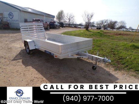 &lt;p&gt;Stock # RB277035&lt;/p&gt;
&lt;p&gt;&lt;span style=&quot;color: #212529; font-family: &#39;Open Sans&#39;, sans-serif; font-size: 16px; text-align: justify;&quot;&gt;This trailer is for sale at Crazy Trailer World in Whitesboro, Texas. We offer Rent To Own Financing and also offer traditional financing.&lt;/span&gt;&lt;/p&gt;
&lt;p&gt;&lt;strong&gt;&lt;span style=&quot;color: #212529; font-family: &#39;Open Sans&#39;, sans-serif; font-size: 16px; text-align: justify;&quot;&gt;Aluma&amp;nbsp;&lt;/span&gt;6312ESA-S-TG&lt;/strong&gt;&lt;/p&gt;
&lt;p style=&quot;text-align: justify;&quot;&gt;&amp;bull;2200# Rubber torsion axle - No brakes - Easy lube hubs&lt;/p&gt;
&lt;p style=&quot;text-align: justify;&quot;&gt;? ST175/80R13 LRC Radial tires&amp;nbsp;&lt;/p&gt;
&lt;p style=&quot;text-align: justify;&quot;&gt;? Steel wheels&lt;/p&gt;
&lt;p style=&quot;text-align: justify;&quot;&gt;? Aluminum fenders&lt;/p&gt;
&lt;p style=&quot;text-align: justify;&quot;&gt;? Extruded aluminum floor&lt;/p&gt;
&lt;p style=&quot;text-align: justify;&quot;&gt;? 7&quot; Heavy Duty Frame Rail&lt;/p&gt;
&lt;p style=&quot;text-align: justify;&quot;&gt;? A-Framed aluminum tongue 2&quot; coupler&lt;/p&gt;
&lt;p style=&quot;text-align: justify;&quot;&gt;? (4) Tie down loops (2 per side)&lt;/p&gt;
&lt;p style=&quot;text-align: justify;&quot;&gt;? Swivel tongue jack&lt;/p&gt;
&lt;p style=&quot;text-align: justify;&quot;&gt;? LED Lighting package, safety chains&lt;/p&gt;
&lt;p style=&quot;text-align: justify;&quot;&gt;? Aluminum tailgate - 59.5&quot; W x 44&quot; L&lt;/p&gt;
&lt;p style=&quot;text-align: justify;&quot;&gt;Overall width = 86&quot;&lt;/p&gt;
&lt;p style=&quot;text-align: justify;&quot;&gt;Overall length = 197&quot;&lt;/p&gt;
&lt;p style=&quot;text-align: justify;&quot;&gt;&amp;nbsp;&lt;/p&gt;
&lt;p&gt;5 Year Warranty&amp;nbsp;&lt;/p&gt;
&lt;p&gt;&lt;span style=&quot;color: #212529; font-family: &#39;Open Sans&#39;, sans-serif; font-size: 16px; text-align: justify;&quot;&gt;Please contact us to verify that this trailer is still available. All prices are subject to Tax, Title, Plates &amp;amp; Doc Fees. All Trailers are discounted for Cash or Finance Price ! We charge a convenience fee on credit card purchases. Crazy Trailer World Of Whitesboro Texas is located near Dallas Texas, Gainesville Texas, Sherman Texas, Denison Texas, Denton Texas, Little Elm Texas, Frisco Texas, Corinth Texas, Ardmore Oklahoma, Durant Oklahoma, The Colony Texas, Highland Village Texas, Allen Texas, Bonham Texas, Lewisville Texas, Plano Texas, Paris Texas, Wichita Falls Texas, Oklahoma City Oklahoma, Trenton Texas. Come see us for the best deal on Dump Trailers, Equipment Trailers, Flatbed Trailers, Skidloader Trailers, Tiltbed Trailer, Bobcat Trailer, Farm Trailer, Trash Trailer, Cleanup Trailer, Hotshot Trailer, Gooseneck Trailer, Trailor, Load Trail Trailers for sale, Utility Trailer, ATV Trailer, UTV Trailer, Side X Side Trailer, SXS Trailer, Mower Trailer, Truck Beds, Truck Flatbeds, Tank Trailers, Hydraulic Dovetail Trailers, MAX Ramp Trailer, Ramp Trailer, Deckover Trailer, Pintle Trailer, Construction Trailer, Contractor Trailer, Jeep Trailers, Buggy Hauler Trailers, Scissor Lift Trailers, Used Trailer, Car Hauler, Car Trailers, Lawncare Trailers, Landscape Trailers, Low Pro Trailers, Backhoe Trailers, Golf Cart Trailers, Side Load Trailers, Tall Sided Dump Trailer for sale, 3&#39; Tall Side Dump Trailer, 4&#39; tall side dump trailer, gooseneck dump trailer, fold down side dump trailers. We are also a Aluma Aluminum Trailer Dealer. We have Aluminum Trailers for sale in Texas.&lt;/span&gt;&lt;/p&gt;
&lt;p&gt;&lt;span style=&quot;color: #212529; font-family: &#39;Open Sans&#39;, sans-serif; font-size: 16px; text-align: justify;&quot;&gt;&lt;span style=&quot;color: #212529; font-family: Open Sans, sans-serif;&quot;&gt;&lt;span style=&quot;font-size: 16px;&quot;&gt;Crazy Trailer World is not responsible for any Typos, Errors or misprints.&lt;/span&gt;&lt;/span&gt;&lt;/span&gt;&lt;/p&gt;