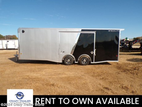 &lt;p&gt;&lt;em&gt;&lt;strong&gt;&lt;span style=&quot;color: #222222; font-family: Arial, Helvetica, sans-serif; font-size: small;&quot;&gt;Due to recent storm this trailer may have slight hail damage to roof&lt;/span&gt;&lt;/strong&gt;&lt;/em&gt;&lt;/p&gt;
&lt;p&gt;&amp;nbsp;&lt;/p&gt;
&lt;p&gt;Stock #RT001572&lt;/p&gt;
&lt;p&gt;&amp;nbsp;&lt;/p&gt;
&lt;p&gt;&lt;span style=&quot;color: #212529; font-family: &#39;Open Sans&#39;, sans-serif; font-size: 16px; text-align: justify;&quot;&gt;This trailer is for sale at Crazy Trailer World in Whitesboro, Texas. We offer Rent To Own Financing and also offer traditional financing.&lt;/span&gt;&lt;/p&gt;
&lt;p&gt;&amp;nbsp;&lt;/p&gt;
&lt;p&gt;&lt;strong&gt;New Stealth by Alcom &amp;nbsp;&lt;/strong&gt;&lt;span style=&quot;color: rgba(0, 0, 0, 0.87); font-family: Roboto, sans-serif; font-size: 13.3333px; letter-spacing: 0.1px;&quot;&gt;C8.5X24SCH-IF&lt;/span&gt;&lt;/p&gt;
&lt;ul&gt;
&lt;li&gt;**LIMITED MODEL**&lt;/li&gt;
&lt;li&gt;** INTEGRATED FRAME **&lt;/li&gt;
&lt;li&gt;** FLAT FRONT W/ CAST CORNERS&lt;/li&gt;
&lt;li&gt;16&quot; O/C Walls, Roof &amp;amp; Floor Studs&lt;/li&gt;
&lt;li&gt;2&quot;x6&quot; Subtube Framing&lt;/li&gt;
&lt;li&gt;.030 Screwless Skin, Bonded on Seams&lt;/li&gt;
&lt;li&gt;One Piece Aluminum Roof&lt;/li&gt;
&lt;li&gt;Box Length: 24&#39;&lt;/li&gt;
&lt;li&gt;Box Width: 99&quot;&amp;nbsp;&lt;/li&gt;
&lt;li&gt;Interior Height: 82&quot;&amp;nbsp;&lt;/li&gt;
&lt;li&gt;Rear Door Opening: 80 1/4&quot;&lt;/li&gt;
&lt;li&gt;Rear Door Canopy w/ Lights 2020 Version.&lt;/li&gt;
&lt;li&gt;6ft x 9ft Fold Up Escape Door&lt;/li&gt;
&lt;li&gt;New Removable Fender Kit&lt;/li&gt;
&lt;li&gt;&lt;span style=&quot;color: rgba(0, 0, 0, 0.87); font-family: Roboto, sans-serif; font-size: 13.3333px; letter-spacing: 0.1px;&quot;&gt;Upgrade to 2-5k Torsion Braked Axles (From 2-5k Leaf Spring Braked)&lt;/span&gt;&lt;/li&gt;
&lt;li&gt;&lt;span style=&quot;color: rgba(0, 0, 0, 0.87); font-family: Roboto, sans-serif; font-size: 13.3333px; letter-spacing: 0.1px;&quot;&gt;Spread Axle Upgrade (w/Tapered Fender Skirting) (8 Wide Models)&lt;/span&gt;&lt;/li&gt;
&lt;li&gt;24&quot; Stoneguard&lt;/li&gt;
&lt;li&gt;&lt;span style=&quot;color: rgba(0, 0, 0, 0.87); font-family: Roboto, sans-serif; font-size: 13.3333px; letter-spacing: 0.1px; white-space-collapse: preserve;&quot;&gt;Tire:&lt;/span&gt;Upgrade to 15&quot; 225 BLACK Aluminum Wheels&lt;/li&gt;
&lt;li&gt;2 5/16&quot; Coupler&lt;/li&gt;
&lt;li&gt;GVW: 9990#&lt;/li&gt;
&lt;li&gt;(2) Dome Lights w/Wall Switch&lt;/li&gt;
&lt;li&gt;Car Hauler Grade Rear Ramp w/Spring Assist, Starter Flap &amp;amp; Aluminum Hardware&lt;/li&gt;
&lt;li&gt;Beavertail Construction&lt;/li&gt;
&lt;li&gt;5000# Center Jack&lt;/li&gt;
&lt;li&gt;3/4&quot; Water Resistant Decking&lt;/li&gt;
&lt;li&gt;White Vinyl Faced Luan Walls&lt;/li&gt;
&lt;li&gt;White Vinyl Backed Luan Ceiling&lt;/li&gt;
&lt;li&gt;.030 Bonded Interior Finish&lt;/li&gt;
&lt;li&gt;Aluminum Compression Latch System&lt;/li&gt;
&lt;li&gt;Exterior LED Lighting&lt;/li&gt;
&lt;li&gt;Plastic Salem Vents&lt;/li&gt;
&lt;li&gt;3&quot; Exterior Trim&lt;/li&gt;
&lt;li&gt;Interior Cove Trim Package&lt;/li&gt;
&lt;li&gt;(4) HD D-Rings&lt;/li&gt;
&lt;li&gt;32&quot;x72&quot; Side Access Door w/ Paddle Handle &amp;amp; Piano Hinge&lt;/li&gt;
&lt;li&gt;(2) Safety Chains&lt;/li&gt;
&lt;li&gt;4-Year Limited Warranty&lt;/li&gt;
&lt;li&gt;SIDE DOOR:&amp;nbsp; CURBSIDE FRONT&lt;/li&gt;
&lt;li&gt;Two-Tone Color Package w/ 6&quot; Anodized Divider&lt;/li&gt;
&lt;li&gt;COLOR: Silver and Black&lt;/li&gt;
&lt;/ul&gt;
&lt;p&gt;&amp;nbsp;&lt;/p&gt;
&lt;p&gt;&lt;span style=&quot;color: #212529; font-family: &#39;Open Sans&#39;, sans-serif; font-size: 16px; text-align: justify;&quot;&gt;Please contact us to verify that this trailer is still available. All prices are subject to Tax, Title, Plates &amp;amp; Doc Fees. All Trailers are discounted for Cash or Finance Price ! We charge a convenience fee on credit card purchases. Crazy Trailer World Of Whitesboro Texas is located near Dallas Texas, Gainesville Texas, Sherman Texas, Denison Texas, Denton Texas, Little Elm Texas, Frisco Texas, Corinth Texas, Ardmore Oklahoma, Durant Oklahoma, The Colony Texas, Highland Village Texas, Allen Texas, Bonham Texas, Lewisville Texas, Plano Texas, Paris Texas, Wichita Falls Texas, Oklahoma City Oklahoma, Trenton Texas. Come see us for the best deal on Dump Trailers, Equipment Trailers, Flatbed Trailers, Skidloader Trailers, Tiltbed Trailer, Bobcat Trailer, Farm Trailer, Trash Trailer, Cleanup Trailer, Hotshot Trailer, Gooseneck Trailer, Trailor, Load Trail Trailers for sale, Utility Trailer, ATV Trailer, UTV Trailer, Side X Side Trailer, SXS Trailer, Mower Trailer, Truck Beds, Truck Flatbeds, Tank Trailers, Hydraulic Dovetail Trailers, MAX Ramp Trailer, Ramp Trailer, Deckover Trailer, Pintle Trailer, Construction Trailer, Contractor Trailer, Jeep Trailers, Buggy Hauler Trailers, Scissor Lift Trailers, Used Trailer, Car Hauler, Car Trailers, Lawncare Trailers, Landscape Trailers, Low Pro Trailers, Backhoe Trailers, Golf Cart Trailers, Side Load Trailers, Tall Sided Dump Trailer for sale, 3&#39; Tall Side Dump Trailer, 4&#39; tall side dump trailer, gooseneck dump trailer, fold down side dump trailers. We are also a Aluma Aluminum Trailer Dealer. We have Aluminum Trailers for sale in Texas.&lt;/span&gt;&lt;/p&gt;
&lt;p&gt;&amp;nbsp;&lt;/p&gt;
&lt;p&gt;&lt;span style=&quot;color: #212529; font-family: &#39;Open Sans&#39;, sans-serif; font-size: 16px; text-align: justify;&quot;&gt;&lt;span style=&quot;color: #212529; font-family: Open Sans, sans-serif;&quot;&gt;&lt;span style=&quot;font-size: 16px;&quot;&gt;Crazy Trailer World is not responsible for any Typos, Errors or misprints.&lt;/span&gt;&lt;/span&gt;&lt;/span&gt;&lt;/p&gt;
&lt;p&gt;&amp;nbsp;&lt;/p&gt;