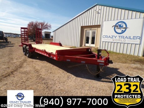 &lt;p&gt;Stock# R1313137&lt;/p&gt;
&lt;p&gt;This trailer is for sale at Crazy Trailer World in Whitesboro, Texas. We offer Rent To Own Financing and also offer traditional financing&lt;/p&gt;
&lt;ul&gt;
&lt;li&gt;83&quot; x 22&#39; Tandem Axle Equipment Trailer&lt;/li&gt;
&lt;li&gt;ST235/80 R16 LRE 10 Ply. &lt;br /&gt;* 8&quot; I-Beam Frame&lt;br /&gt;* Coupler 2-5/16&quot; Adjustable (6 HOLE)&lt;br /&gt;* Treated Wood Floor w/2&#39; Dove Tail&amp;nbsp;&lt;br /&gt;* 2 - 7,000 Lb Dexter Spring Axles ( Electric FSA Brakes on both axles)&lt;br /&gt;* Diamond Plate Fenders (removable)&lt;br /&gt;* Fold Up Ramps 5&#39; x 24&quot; x 4&quot; (&lt;br /&gt;* 16&quot; Cross-Members&lt;br /&gt;* Jack Spring Loaded Drop Leg 1-10K&lt;br /&gt;* Lights LED (w/Cold Weather Harness)&lt;br /&gt;* 8 - D-Rings 4&quot; Weld On&lt;br /&gt;* Road Service Program&lt;br /&gt;* Tool Tray&lt;br /&gt;* Spare Tire Mount&lt;br /&gt;* Red (w/Primer)&lt;br /&gt;CB8322072&lt;/li&gt;
&lt;li&gt;
&lt;p&gt;Please contact us to verify that this trailer is still available. All prices are subject to Tax, Title, Plates &amp;amp; Doc Fees. All Trailers are discounted for Cash or Finance Price ! We charge a convenience fee on credit card purchases. Crazy Trailer World Of Whitesboro Texas is located near Dallas Texas, Gainesville Texas, Sherman Texas, Denison Texas, Denton Texas, Little Elm Texas, Frisco Texas, Corinth Texas, Ardmore Oklahoma, Durant Oklahoma, The Colony Texas, Highland Village Texas, Allen Texas, Bonham Texas, Lewisville Texas, Plano Texas, Paris Texas, Wichita Falls Texas, Oklahoma City Oklahoma, Trenton Texas. Come see us for the best deal on Dump Trailers, Equipment Trailers, Flatbed Trailers, Skidloader Trailers, Tiltbed Trailer, Bobcat Trailer, Farm Trailer, Trash Trailer, Cleanup Trailer, Hotshot Trailer, Gooseneck Trailer, Trailor, Load Trail Trailers for sale, Utility Trailer, ATV Trailer, UTV Trailer, Side X Side Trailer, SXS Trailer, Mower Trailer, Truck Beds, Truck Flatbeds, Tank Trailers, Hydraulic Dovetail Trailers, MAX Ramp Trailer, Ramp Trailer, Deckover Trailer, Pintle Trailer, Construction Trailer, Contractor Trailer, Jeep Trailers, Buggy Hauler Trailers, Scissor Lift Trailers, Used Trailer, Car Hauler, Car Trailers, Lawncare Trailers, Landscape Trailers, Low Pro Trailers, Backhoe Trailers, Golf Cart Trailers, Side Load Trailers, Tall Sided Dump Trailer for sale, 3&#39; Tall Side Dump Trailer, 4&#39; tall side dump trailer, gooseneck dump trailer, fold down side dump trailers. We are also a Aluma Aluminum Trailer Dealer. We have Aluminum Trailers for sale in Texas.&lt;/p&gt;
&lt;ul&gt;
&lt;li&gt;
&lt;div&gt;Crazy Trailer World is not responsible for any Typos, Errors or misprints.&lt;/div&gt;
&lt;/li&gt;
&lt;/ul&gt;
&lt;/li&gt;
&lt;/ul&gt;