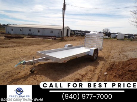 &lt;p&gt;Stock # RB280199&lt;/p&gt;
&lt;p&gt;&lt;span style=&quot;color: #212529; font-family: &#39;Open Sans&#39;, sans-serif; font-size: 16px; text-align: justify;&quot;&gt;This trailer is for sale at Crazy Trailer World in Whitesboro, Texas. We offer Rent To Own Financing and also offer traditional financing.&lt;/span&gt;&lt;/p&gt;
&lt;p&gt;&lt;strong&gt;&lt;span style=&quot;color: #212529; font-family: &#39;Open Sans&#39;, sans-serif; font-size: 16px; text-align: justify;&quot;&gt;Aluma&amp;nbsp;&lt;/span&gt;&lt;/strong&gt;6314H-S-TG&lt;/p&gt;
&lt;p style=&quot;text-align: justify;&quot;&gt;&amp;nbsp;3500# Rubber torsion axle (2990# GVWR) - No brakes - Easy lube hubs&lt;/p&gt;
&lt;p style=&quot;text-align: justify;&quot;&gt;&amp;bull; ST205/75R14 LRC Radial tires&amp;nbsp;&lt;/p&gt;
&lt;p style=&quot;text-align: justify;&quot;&gt;&amp;bull; Aluminum wheels, 5-4.5 BHP&lt;/p&gt;
&lt;p style=&quot;text-align: justify;&quot;&gt;&amp;bull; Aluminum fenders&lt;/p&gt;
&lt;p style=&quot;text-align: justify;&quot;&gt;&amp;bull; Extruded aluminum floor&lt;/p&gt;
&lt;p style=&quot;text-align: justify;&quot;&gt;&amp;bull; 7&quot; Heavy duty extruded frame&lt;/p&gt;
&lt;p style=&quot;text-align: justify;&quot;&gt;&amp;bull; A-Framed aluminum tongue,&amp;nbsp; 2&quot; coupler&lt;/p&gt;
&lt;p style=&quot;text-align: justify;&quot;&gt;&amp;bull; 4) Stake pockets (2 per side)&lt;/p&gt;
&lt;p style=&quot;text-align: justify;&quot;&gt;&amp;bull; 4) Tie down loops (2 per side)&lt;/p&gt;
&lt;p style=&quot;text-align: justify;&quot;&gt;&amp;bull; Swivel tongue jack&lt;/p&gt;
&lt;p style=&quot;text-align: justify;&quot;&gt;&amp;bull; LED Lighting package, safety chains&lt;/p&gt;
&lt;p style=&quot;text-align: justify;&quot;&gt;&amp;bull; Aluminum tailgate - 59.5&quot; x 44&quot; long&amp;nbsp;&lt;/p&gt;
&lt;p style=&quot;text-align: justify;&quot;&gt;&amp;bull; Overall width = 86&quot;&lt;/p&gt;
&lt;p style=&quot;text-align: justify;&quot;&gt;&amp;bull; Overall length = 170&quot;&lt;/p&gt;
&lt;p style=&quot;text-align: justify;&quot;&gt;&amp;nbsp;&lt;/p&gt;
&lt;p style=&quot;text-align: justify;&quot;&gt;&amp;nbsp;&lt;/p&gt;
&lt;p&gt;5 Year Warranty&amp;nbsp;&lt;/p&gt;
&lt;p&gt;&lt;span style=&quot;color: #212529; font-family: &#39;Open Sans&#39;, sans-serif; font-size: 16px; text-align: justify;&quot;&gt;Please contact us to verify that this trailer is still available. All prices are subject to Tax, Title, Plates &amp;amp; Doc Fees. All Trailers are discounted for Cash or Finance Price ! We charge a convenience fee on credit card purchases. Crazy Trailer World Of Whitesboro Texas is located near Dallas Texas, Gainesville Texas, Sherman Texas, Denison Texas, Denton Texas, Little Elm Texas, Frisco Texas, Corinth Texas, Ardmore Oklahoma, Durant Oklahoma, The Colony Texas, Highland Village Texas, Allen Texas, Bonham Texas, Lewisville Texas, Plano Texas, Paris Texas, Wichita Falls Texas, Oklahoma City Oklahoma, Trenton Texas. Come see us for the best deal on Dump Trailers, Equipment Trailers, Flatbed Trailers, Skidloader Trailers, Tiltbed Trailer, Bobcat Trailer, Farm Trailer, Trash Trailer, Cleanup Trailer, Hotshot Trailer, Gooseneck Trailer, Trailor, Load Trail Trailers for sale, Utility Trailer, ATV Trailer, UTV Trailer, Side X Side Trailer, SXS Trailer, Mower Trailer, Truck Beds, Truck Flatbeds, Tank Trailers, Hydraulic Dovetail Trailers, MAX Ramp Trailer, Ramp Trailer, Deckover Trailer, Pintle Trailer, Construction Trailer, Contractor Trailer, Jeep Trailers, Buggy Hauler Trailers, Scissor Lift Trailers, Used Trailer, Car Hauler, Car Trailers, Lawncare Trailers, Landscape Trailers, Low Pro Trailers, Backhoe Trailers, Golf Cart Trailers, Side Load Trailers, Tall Sided Dump Trailer for sale, 3&#39; Tall Side Dump Trailer, 4&#39; tall side dump trailer, gooseneck dump trailer, fold down side dump trailers. We are also a Aluma Aluminum Trailer Dealer. We have Aluminum Trailers for sale in Texas.&lt;/span&gt;&lt;/p&gt;
&lt;p&gt;&lt;span style=&quot;color: #212529; font-family: &#39;Open Sans&#39;, sans-serif; font-size: 16px; text-align: justify;&quot;&gt;&lt;span style=&quot;color: #212529; font-family: Open Sans, sans-serif;&quot;&gt;&lt;span style=&quot;font-size: 16px;&quot;&gt;Crazy Trailer World is not responsible for any Typos, Errors or misprints.&lt;/span&gt;&lt;/span&gt;&lt;/span&gt;&lt;/p&gt;