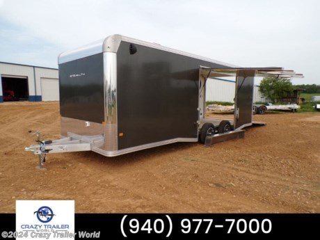 &lt;p&gt;&lt;em&gt;&lt;strong&gt;&lt;span style=&quot;color: #222222; font-family: Arial, Helvetica, sans-serif; font-size: small;&quot;&gt;Due to recent storm this trailer may have slight hail damage to roof&lt;/span&gt;&lt;/strong&gt;&lt;/em&gt;&lt;/p&gt;
&lt;p&gt;&amp;nbsp;&lt;/p&gt;
&lt;p&gt;Stock # RT001995&lt;/p&gt;
&lt;p&gt;&amp;nbsp;&lt;/p&gt;
&lt;p&gt;&lt;span style=&quot;color: #212529; font-family: &#39;Open Sans&#39;, sans-serif; font-size: 16px; text-align: justify;&quot;&gt;This trailer is for sale at Crazy Trailer World in Whitesboro, Texas. We offer Rent To Own Financing and also offer traditional financing&lt;/span&gt;&lt;/p&gt;
&lt;p&gt;&amp;nbsp;&lt;/p&gt;
&lt;p&gt;&lt;strong&gt;New Stealth by Alcom ZC8.5X24SCH-LMTX23&lt;/strong&gt;&lt;/p&gt;
&lt;div class=&quot;attn&quot;&gt;Stealth 8.5X24 CAR HAULER&amp;nbsp;&lt;/div&gt;
&lt;p&gt;&amp;nbsp;&lt;/p&gt;
&lt;ul&gt;
&lt;li class=&quot;attn&quot;&gt;** INTEGRATED FRAME **&lt;/li&gt;
&lt;li class=&quot;attn&quot;&gt;** FLAT FRONT W/ CAST CORNERS&lt;/li&gt;
&lt;li class=&quot;attn&quot;&gt;16&quot; O/C Walls, Roof &amp;amp; Floor Studs&lt;/li&gt;
&lt;li class=&quot;attn&quot;&gt;2&quot;x6&quot; Subtube Framing&lt;/li&gt;
&lt;li class=&quot;attn&quot;&gt;.030 Screwless Skin, Bonded on Seams&lt;/li&gt;
&lt;li class=&quot;attn&quot;&gt;One Piece Aluminum Roof&lt;/li&gt;
&lt;li class=&quot;attn&quot;&gt;Box Length: 24&#39;&lt;/li&gt;
&lt;li class=&quot;attn&quot;&gt;Box Width: 99&quot;&amp;nbsp;&lt;/li&gt;
&lt;li class=&quot;attn&quot;&gt;Interior Height: 85&quot; because&amp;nbsp;of 3&#39;&#39; additional Height&lt;/li&gt;
&lt;li class=&quot;attn&quot;&gt;Rear Door Opening: 80&quot;&lt;/li&gt;
&lt;li class=&quot;attn&quot;&gt;24&quot; Stoneguard&lt;/li&gt;
&lt;li class=&quot;attn&quot;&gt;Tire:15&quot; Aluminum 225/75R15&amp;nbsp;&lt;/li&gt;
&lt;li class=&quot;attn&quot;&gt;2 5/16&quot; Coupler&lt;/li&gt;
&lt;li class=&quot;attn&quot;&gt;GVW: 9990#&lt;/li&gt;
&lt;li class=&quot;attn&quot;&gt;(2) Dome Lights w/Wall Switch&lt;/li&gt;
&lt;li class=&quot;attn&quot;&gt;Car Hauler Grade Rear Ramp w/Spring Assist, Starter Flap &amp;amp; Aluminum Hardware&lt;/li&gt;
&lt;li class=&quot;attn&quot;&gt;Beavertail Construction&lt;/li&gt;
&lt;li class=&quot;attn&quot;&gt;5000# Center Jack&lt;/li&gt;
&lt;li class=&quot;attn&quot;&gt;3/4&quot; Water Resistant Decking&lt;/li&gt;
&lt;li class=&quot;attn&quot;&gt;White Vinyl Faced Luan Walls&lt;/li&gt;
&lt;li class=&quot;attn&quot;&gt;Exterior LED Lighting&lt;/li&gt;
&lt;li class=&quot;attn&quot;&gt;Plastic Salem Vents&lt;/li&gt;
&lt;li class=&quot;attn&quot;&gt;Interior Cove Trim Package&lt;/li&gt;
&lt;li class=&quot;attn&quot;&gt;(4) HD D-Rings&lt;/li&gt;
&lt;li class=&quot;attn&quot;&gt;(2) Safety Chains&lt;/li&gt;
&lt;li class=&quot;attn&quot;&gt;4-Year Limited Warranty&lt;/li&gt;
&lt;li class=&quot;attn&quot;&gt;Car Hauler Package&amp;nbsp;&lt;/li&gt;
&lt;li class=&quot;attn&quot;&gt;- Upgrade from 2-5K Leaf to 2-5K Torsion&lt;/li&gt;
&lt;li class=&quot;attn&quot;&gt;- Spread Axle Upgrade - Includes Tapered Skirting&amp;nbsp;&lt;/li&gt;
&lt;li class=&quot;attn&quot;&gt;- Upgrade to 15&quot; Aluminum Wheel (From 15&quot; Silver Mod, 225/75R15 Tire)&lt;/li&gt;
&lt;li class=&quot;attn&quot;&gt;- Upgrade to 32x78 Side Access Door (From 32x72; Excludes Radius RV Doors)&lt;/li&gt;
&lt;li class=&quot;attn&quot;&gt;- 2019 Elite Escape Door&lt;/li&gt;
&lt;li class=&quot;attn&quot;&gt;- Upgrade to 4&quot; Premium Trim&amp;nbsp;&lt;/li&gt;
&lt;li class=&quot;attn&quot;&gt;- Rear Door Canopy&amp;nbsp; (4) Puck Lights)&lt;/li&gt;
&lt;li class=&quot;attn&quot;&gt;&lt;span style=&quot;color: rgba(0, 0, 0, 0.87); font-family: Roboto, sans-serif; font-size: 13.3333px; letter-spacing: 0.1px;&quot;&gt;Recessed LED &quot;Puck&quot; Light Package&lt;/span&gt;&lt;/li&gt;
&lt;li class=&quot;attn&quot;&gt;&lt;span style=&quot;color: rgba(0, 0, 0, 0.87); font-family: Roboto, sans-serif; font-size: 13.3333px; letter-spacing: 0.1px;&quot;&gt;&lt;span style=&quot;font-size: 13.3333px; letter-spacing: 0.1px;&quot;&gt;(8) Round LED Flush Mount Dome Lights&lt;/span&gt;&lt;/span&gt;&lt;/li&gt;
&lt;li class=&quot;attn&quot;&gt;&lt;span style=&quot;color: rgba(0, 0, 0, 0.87); font-family: Roboto, sans-serif; font-size: 13.3333px; letter-spacing: 0.1px;&quot;&gt;&lt;span style=&quot;font-size: 13.3333px; letter-spacing: 0.1px;&quot;&gt;&lt;span style=&quot;font-size: 13.3333px; letter-spacing: 0.1px;&quot;&gt;(1) 12V Wall Switch&lt;/span&gt;&lt;/span&gt;&lt;/span&gt;&lt;/li&gt;
&lt;li class=&quot;attn&quot;&gt;&lt;span style=&quot;color: rgba(0, 0, 0, 0.87); font-family: Roboto, sans-serif; font-size: 13.3333px; letter-spacing: 0.1px;&quot;&gt;&lt;span style=&quot;font-size: 13.3333px; letter-spacing: 0.1px;&quot;&gt;&lt;span style=&quot;font-size: 13.3333px; letter-spacing: 0.1px;&quot;&gt;Spare Tire&amp;nbsp;&lt;/span&gt;&lt;/span&gt;&lt;/span&gt;&lt;/li&gt;
&lt;li class=&quot;attn&quot;&gt;&lt;span style=&quot;color: rgba(0, 0, 0, 0.87); font-family: Roboto, sans-serif; font-size: 13.3333px; letter-spacing: 0.1px;&quot;&gt;&lt;span style=&quot;font-size: 13.3333px; letter-spacing: 0.1px;&quot;&gt;&lt;span style=&quot;font-size: 13.3333px; letter-spacing: 0.1px;&quot;&gt;Spare Tire Carrier&lt;/span&gt;&lt;/span&gt;&lt;/span&gt;&lt;/li&gt;
&lt;li class=&quot;attn&quot;&gt;&lt;span style=&quot;color: rgba(0, 0, 0, 0.87); font-family: Roboto, sans-serif; font-size: 13.3333px; letter-spacing: 0.1px;&quot;&gt;&lt;span style=&quot;font-size: 13.3333px; letter-spacing: 0.1px;&quot;&gt;&lt;span style=&quot;font-size: 13.3333px; letter-spacing: 0.1px;&quot;&gt;3/4 Foam Insulation, side and walls&lt;/span&gt;&lt;/span&gt;&lt;/span&gt;&lt;/li&gt;
&lt;li class=&quot;attn&quot;&gt;&lt;span style=&quot;color: rgba(0, 0, 0, 0.87); font-family: Roboto, sans-serif; font-size: 13.3333px; letter-spacing: 0.1px;&quot;&gt;&lt;span style=&quot;font-size: 13.3333px; letter-spacing: 0.1px;&quot;&gt;&lt;span style=&quot;font-size: 13.3333px; letter-spacing: 0.1px;&quot;&gt;3/4 Foam Insulation, Ceiling&lt;/span&gt;&lt;/span&gt;&lt;/span&gt;&lt;/li&gt;
&lt;li class=&quot;attn&quot;&gt;&lt;span style=&quot;color: rgba(0, 0, 0, 0.87); font-family: Roboto, sans-serif; font-size: 13.3333px; letter-spacing: 0.1px;&quot;&gt;&lt;span style=&quot;font-size: 13.3333px; letter-spacing: 0.1px;&quot;&gt;&lt;span style=&quot;font-size: 13.3333px; letter-spacing: 0.1px;&quot;&gt;&lt;span style=&quot;font-size: 13.3333px; letter-spacing: 0.1px;&quot;&gt;White Vinyl Backed Luan Ceiling&lt;/span&gt;&lt;/span&gt;&lt;/span&gt;&lt;/span&gt;&lt;/li&gt;
&lt;li class=&quot;attn&quot;&gt;&lt;span style=&quot;color: rgba(0, 0, 0, 0.87); font-family: Roboto, sans-serif; font-size: 13.3333px; letter-spacing: 0.1px;&quot;&gt;&lt;span style=&quot;font-size: 13.3333px; letter-spacing: 0.1px;&quot;&gt;&lt;span style=&quot;font-size: 13.3333px; letter-spacing: 0.1px;&quot;&gt;&lt;span style=&quot;font-size: 13.3333px; letter-spacing: 0.1px;&quot;&gt;110V Power Package&lt;/span&gt;&lt;/span&gt;&lt;/span&gt;&lt;/span&gt;&lt;/li&gt;
&lt;li class=&quot;attn&quot;&gt;&lt;span style=&quot;color: rgba(0, 0, 0, 0.87); font-family: Roboto, sans-serif; font-size: 13.3333px; letter-spacing: 0.1px;&quot;&gt;&lt;span style=&quot;font-size: 13.3333px; letter-spacing: 0.1px;&quot;&gt;&lt;span style=&quot;font-size: 13.3333px; letter-spacing: 0.1px;&quot;&gt;&lt;span style=&quot;font-size: 13.3333px; letter-spacing: 0.1px;&quot;&gt;&lt;span style=&quot;font-size: 13.3333px; letter-spacing: 0.1px; white-space-collapse: preserve;&quot;&gt;(1) 60A Breaker Panel w/ 60A Converter and 50A Motorbase Plug&lt;/span&gt;&lt;/span&gt;&lt;/span&gt;&lt;/span&gt;&lt;/span&gt;&lt;/li&gt;
&lt;li class=&quot;attn&quot;&gt;&lt;span style=&quot;color: rgba(0, 0, 0, 0.87); font-family: Roboto, sans-serif; font-size: 13.3333px; letter-spacing: 0.1px;&quot;&gt;&lt;span style=&quot;font-size: 13.3333px; letter-spacing: 0.1px;&quot;&gt;&lt;span style=&quot;font-size: 13.3333px; letter-spacing: 0.1px;&quot;&gt;&lt;span style=&quot;font-size: 13.3333px; letter-spacing: 0.1px;&quot;&gt;&lt;span style=&quot;font-size: 13.3333px; letter-spacing: 0.1px; white-space-collapse: preserve;&quot;&gt;&lt;span style=&quot;font-size: 13.3333px; letter-spacing: 0.1px;&quot;&gt;(2) 3-Way Wall Switches&lt;/span&gt;&lt;/span&gt;&lt;/span&gt;&lt;/span&gt;&lt;/span&gt;&lt;/span&gt;&lt;/li&gt;
&lt;li class=&quot;attn&quot;&gt;&lt;span style=&quot;color: rgba(0, 0, 0, 0.87); font-family: Roboto, sans-serif; font-size: 13.3333px; letter-spacing: 0.1px;&quot;&gt;&lt;span style=&quot;font-size: 13.3333px; letter-spacing: 0.1px;&quot;&gt;&lt;span style=&quot;font-size: 13.3333px; letter-spacing: 0.1px;&quot;&gt;&lt;span style=&quot;font-size: 13.3333px; letter-spacing: 0.1px;&quot;&gt;&lt;span style=&quot;font-size: 13.3333px; letter-spacing: 0.1px; white-space-collapse: preserve;&quot;&gt;&lt;span style=&quot;font-size: 13.3333px; letter-spacing: 0.1px;&quot;&gt;&lt;span style=&quot;font-size: 13.3333px; letter-spacing: 0.1px;&quot;&gt;(1) Standard Wall Receptacle&lt;/span&gt;&lt;/span&gt;&lt;/span&gt;&lt;/span&gt;&lt;/span&gt;&lt;/span&gt;&lt;/span&gt;&lt;/li&gt;
&lt;li class=&quot;attn&quot;&gt;&lt;span style=&quot;color: rgba(0, 0, 0, 0.87); font-family: Roboto, sans-serif; font-size: 13.3333px; letter-spacing: 0.1px;&quot;&gt;&lt;span style=&quot;font-size: 13.3333px; letter-spacing: 0.1px;&quot;&gt;&lt;span style=&quot;font-size: 13.3333px; letter-spacing: 0.1px;&quot;&gt;&lt;span style=&quot;font-size: 13.3333px; letter-spacing: 0.1px;&quot;&gt;&lt;span style=&quot;font-size: 13.3333px; letter-spacing: 0.1px; white-space-collapse: preserve;&quot;&gt;&lt;span style=&quot;font-size: 13.3333px; letter-spacing: 0.1px;&quot;&gt;&lt;span style=&quot;font-size: 13.3333px; letter-spacing: 0.1px;&quot;&gt;&lt;span style=&quot;font-size: 13.3333px; letter-spacing: 0.1px;&quot;&gt;(1) USB Wall Receptacle&lt;/span&gt;&lt;/span&gt;&lt;/span&gt;&lt;/span&gt;&lt;/span&gt;&lt;/span&gt;&lt;/span&gt;&lt;/span&gt;&lt;/li&gt;
&lt;li class=&quot;attn&quot;&gt;&lt;span style=&quot;color: rgba(0, 0, 0, 0.87); font-family: Roboto, sans-serif; font-size: 13.3333px; letter-spacing: 0.1px;&quot;&gt;&lt;span style=&quot;font-size: 13.3333px; letter-spacing: 0.1px;&quot;&gt;&lt;span style=&quot;font-size: 13.3333px; letter-spacing: 0.1px;&quot;&gt;&lt;span style=&quot;font-size: 13.3333px; letter-spacing: 0.1px;&quot;&gt;&lt;span style=&quot;font-size: 13.3333px; letter-spacing: 0.1px; white-space-collapse: preserve;&quot;&gt;&lt;span style=&quot;font-size: 13.3333px; letter-spacing: 0.1px;&quot;&gt;&lt;span style=&quot;font-size: 13.3333px; letter-spacing: 0.1px;&quot;&gt;&lt;span style=&quot;font-size: 13.3333px; letter-spacing: 0.1px;&quot;&gt;&lt;span style=&quot;font-size: 13.3333px; letter-spacing: 0.1px;&quot;&gt;(1) GFI Wall Receptacle&lt;/span&gt;&lt;/span&gt;&lt;/span&gt;&lt;/span&gt;&lt;/span&gt;&lt;/span&gt;&lt;/span&gt;&lt;/span&gt;&lt;/span&gt;&lt;/li&gt;
&lt;li class=&quot;attn&quot;&gt;&lt;span style=&quot;color: rgba(0, 0, 0, 0.87); font-family: Roboto, sans-serif; font-size: 13.3333px; letter-spacing: 0.1px;&quot;&gt;&lt;span style=&quot;font-size: 13.3333px; letter-spacing: 0.1px;&quot;&gt;&lt;span style=&quot;font-size: 13.3333px; letter-spacing: 0.1px;&quot;&gt;&lt;span style=&quot;font-size: 13.3333px; letter-spacing: 0.1px;&quot;&gt;&lt;span style=&quot;font-size: 13.3333px; letter-spacing: 0.1px; white-space-collapse: preserve;&quot;&gt;&lt;span style=&quot;font-size: 13.3333px; letter-spacing: 0.1px;&quot;&gt;&lt;span style=&quot;font-size: 13.3333px; letter-spacing: 0.1px;&quot;&gt;&lt;span style=&quot;font-size: 13.3333px; letter-spacing: 0.1px;&quot;&gt;&lt;span style=&quot;font-size: 13.3333px; letter-spacing: 0.1px;&quot;&gt;&lt;span style=&quot;font-size: 13.3333px; letter-spacing: 0.1px;&quot;&gt;(2) 4&#39; LED Wraparound Lights&lt;/span&gt;&lt;/span&gt;&lt;/span&gt;&lt;/span&gt;&lt;/span&gt;&lt;/span&gt;&lt;/span&gt;&lt;/span&gt;&lt;/span&gt;&lt;/span&gt;&lt;/li&gt;
&lt;li class=&quot;attn&quot;&gt;&lt;span style=&quot;color: rgba(0, 0, 0, 0.87); font-family: Roboto, sans-serif; font-size: 13.3333px; letter-spacing: 0.1px;&quot;&gt;&lt;span style=&quot;font-size: 13.3333px; letter-spacing: 0.1px;&quot;&gt;&lt;span style=&quot;font-size: 13.3333px; letter-spacing: 0.1px;&quot;&gt;&lt;span style=&quot;font-size: 13.3333px; letter-spacing: 0.1px;&quot;&gt;&lt;span style=&quot;font-size: 13.3333px; letter-spacing: 0.1px; white-space-collapse: preserve;&quot;&gt;&lt;span style=&quot;font-size: 13.3333px; letter-spacing: 0.1px;&quot;&gt;&lt;span style=&quot;font-size: 13.3333px; letter-spacing: 0.1px;&quot;&gt;&lt;span style=&quot;font-size: 13.3333px; letter-spacing: 0.1px;&quot;&gt;&lt;span style=&quot;font-size: 13.3333px; letter-spacing: 0.1px;&quot;&gt;&lt;span style=&quot;font-size: 13.3333px; letter-spacing: 0.1px;&quot;&gt;&lt;span style=&quot;font-size: 13.3333px; letter-spacing: 0.1px;&quot;&gt;12v Deep Cycle Battery &amp;amp; Box&lt;/span&gt;&lt;/span&gt;&lt;/span&gt;&lt;/span&gt;&lt;/span&gt;&lt;/span&gt;&lt;/span&gt;&lt;/span&gt;&lt;/span&gt;&lt;/span&gt;&lt;/span&gt;&lt;/li&gt;
&lt;li class=&quot;attn&quot;&gt;&lt;span style=&quot;color: rgba(0, 0, 0, 0.87); font-family: Roboto, sans-serif; font-size: 13.3333px; letter-spacing: 0.1px;&quot;&gt;&lt;span style=&quot;font-size: 13.3333px; letter-spacing: 0.1px;&quot;&gt;&lt;span style=&quot;font-size: 13.3333px; letter-spacing: 0.1px;&quot;&gt;&lt;span style=&quot;font-size: 13.3333px; letter-spacing: 0.1px;&quot;&gt;&lt;span style=&quot;font-size: 13.3333px; letter-spacing: 0.1px; white-space-collapse: preserve;&quot;&gt;&lt;span style=&quot;font-size: 13.3333px; letter-spacing: 0.1px;&quot;&gt;&lt;span style=&quot;font-size: 13.3333px; letter-spacing: 0.1px;&quot;&gt;&lt;span style=&quot;font-size: 13.3333px; letter-spacing: 0.1px;&quot;&gt;&lt;span style=&quot;font-size: 13.3333px; letter-spacing: 0.1px;&quot;&gt;&lt;span style=&quot;font-size: 13.3333px; letter-spacing: 0.1px;&quot;&gt;&lt;span style=&quot;font-size: 13.3333px; letter-spacing: 0.1px;&quot;&gt;&lt;span style=&quot;font-size: 13.3333px; letter-spacing: 0.1px; white-space-collapse: collapse;&quot;&gt;13.5K BTU A/C Unit&amp;nbsp;&lt;/span&gt;&lt;/span&gt;&lt;/span&gt;&lt;/span&gt;&lt;/span&gt;&lt;/span&gt;&lt;/span&gt;&lt;/span&gt;&lt;/span&gt;&lt;/span&gt;&lt;/span&gt;&lt;/span&gt;&lt;/li&gt;
&lt;li class=&quot;attn&quot;&gt;CHARCOAL&lt;/li&gt;
&lt;/ul&gt;
&lt;div class=&quot;attn&quot;&gt;&amp;nbsp;&lt;/div&gt;
&lt;div class=&quot;attn&quot;&gt;&amp;nbsp;&lt;/div&gt;
&lt;div class=&quot;attn&quot;&gt;&amp;nbsp;&lt;/div&gt;
&lt;p style=&quot;box-sizing: border-box; margin: 0px; font-family: &#39;Open Sans&#39;, sans-serif; padding: 0px; line-height: 1.25; color: #212529; font-size: 16px; text-align: justify;&quot;&gt;Please contact us to verify that this trailer is still available. All prices are subject to Tax, Title, Plates&amp;nbsp;&amp;amp; Doc Fees&amp;nbsp;. All Trailers are discounted for Cash or Finance Price ! We charge a convenience fee on credit card purchases. Crazy Trailer World Of Whitesboro Texas is located near Dallas Texas, Gainesville Texas, Sherman Texas, Denison Texas, Denton Texas, Little Elm Texas, Frisco Texas, Corinth Texas, Ardmore Oklahoma, Durant Oklahoma, The Colony Texas, Highland Village Texas, Allen Texas, Bonham Texas, Lewisville Texas, Plano Texas, Paris Texas, Wichita Falls Texas, Oklahoma City Oklahoma, Trenton Texas. Come see us for the best deal on Dump Trailers, Equipment Trailers, Flatbed Trailers, Skidloader Trailers, Tiltbed Trailer, Bobcat Trailer, Farm Trailer, Trash Trailer, Cleanup Trailer, Hotshot Trailer, Gooseneck Trailer, Trailor, Load Trail Trailers for sale, Utility Trailer, ATV Trailer, UTV Trailer, Side X Side Trailer, SXS Trailer, Mower Trailer, Truck Beds, Truck Flatbeds, Tank Trailers, Hydraulic Dovetail Trailers, MAX Ramp Trailer, Ramp Trailer, Deckover Trailer, Pintle Trailer, Construction Trailer, Contractor Trailer, Jeep Trailers, Buggy Hauler Trailers, Scissor Lift Trailers, Used Trailer, Car Hauler, Car Trailers, Lawncare Trailers, Landscape Trailers, Low Pro Trailers, Backhoe Trailers, Golf Cart Trailers, Side Load Trailers, Tall Sided Dump Trailer for sale, 3&#39; Tall Side Dump Trailer, 4&#39; tall side dump trailer, gooseneck dump trailer, fold down side dump trailers. We are also a Aluma Aluminum Trailer Dealer. We have Aluminum Trailers for sale in Texas.&lt;/p&gt;
&lt;p style=&quot;box-sizing: border-box; margin: 0px; font-family: &#39;Open Sans&#39;, sans-serif; padding: 0px; line-height: 1.25; color: #212529; font-size: 16px; text-align: justify;&quot;&gt;&amp;nbsp;&lt;/p&gt;
&lt;p style=&quot;box-sizing: border-box; margin: 0px; font-family: &#39;Open Sans&#39;, sans-serif; padding: 0px; line-height: 1.25; color: #212529; font-size: 16px; text-align: justify;&quot;&gt;&amp;nbsp;&lt;/p&gt;
&lt;p style=&quot;box-sizing: border-box; margin: 0px; font-family: &#39;Open Sans&#39;, sans-serif; padding: 0px; line-height: 1.25; color: #212529; font-size: 16px; text-align: justify;&quot;&gt;&amp;nbsp;&lt;/p&gt;
&lt;div style=&quot;box-sizing: border-box; color: #222222; font-family: Arial, Helvetica, sans-serif; font-size: small;&quot;&gt;&lt;span style=&quot;box-sizing: border-box; color: #232323; font-family: Arial, &#39; Helvetica Neue&#39;, Helvetica, Arial, sans-serif; font-size: 16px;&quot;&gt;Crazy Trailer World is not responsible for any Typos, Errors or misprints.&lt;/span&gt;&lt;/div&gt;