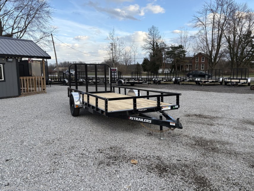 New 2025 PJ Trailers Utility 77&quot;x14&apos; SA Utility Stock# 678347 available in Columbia Station, Ohio