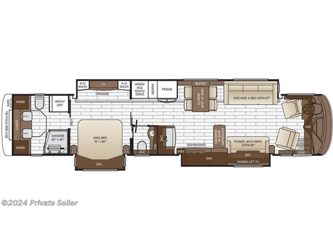 2018 Newmar King Aire 4534 floorplan image