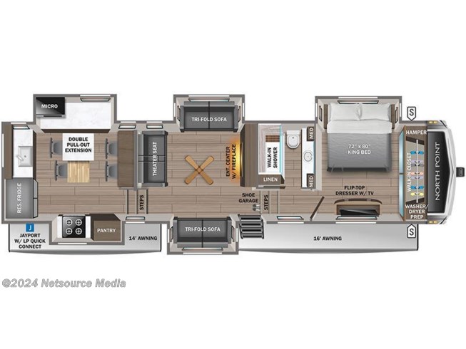 2023 Jayco North Point 380RKGS - New Fifth Wheel For Sale by Midway RV in Billings, Montana