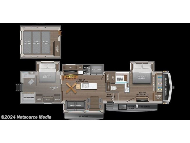2024 Jayco North Point 390CKDS - New Fifth Wheel For Sale by Midway RV in Billings, Montana