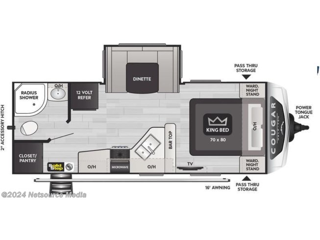 2024 Keystone Cougar 22RBSWE - New Travel Trailer For Sale by Midway RV in Billings, Montana