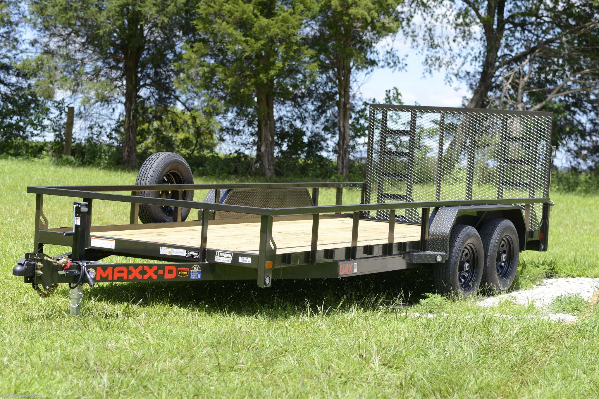 2027 MAXX-D U4X Gray 83" x 18' Tandem Axle Utility Trailer 10K