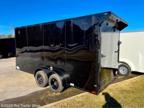 &lt;p&gt;Tall Top! 7&amp;rsquo; ceiling with 79&amp;rdquo; door clearance ! NASCAR style rear wing and slanted V nose, Built 16&amp;rdquo; on center, 3/4&amp;rdquo; plywood floors, 3/8&amp;rdquo; plywood walls, thermal headliner in ceiling, rear ramp door with full extension flap, side door with flush deadbolt lock, 3,500 pound axles with brakes and 15&amp;rdquo; radial tires, all LED lights, 2 5/16&amp;rdquo; coupler. Financing available with approved credit application.&lt;/p&gt;