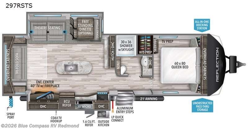 2021 Grand Design Reflection 297RSTS - Used Travel Trailer For Sale by Blue Compass RV Redmond in Redmond, Oregon features Slideout