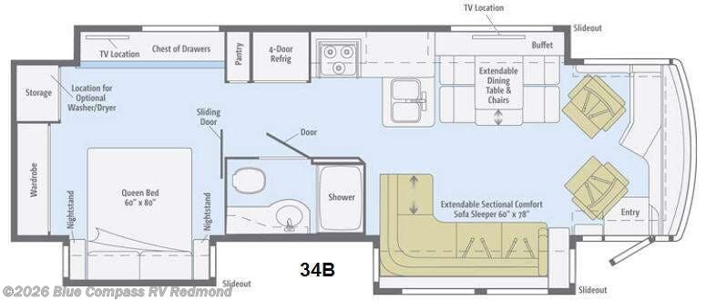 2014 Winnebago Journey 34B - Used Class A For Sale by Blue Compass RV Redmond in Redmond, Oregon features Slideout