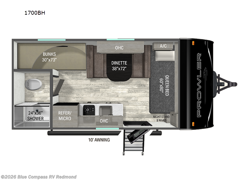 2026 Heartland Prowler 1700BH - New Travel Trailer For Sale by Blue Compass RV Redmond in Redmond, Oregon