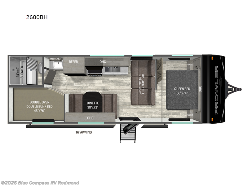 2026 Heartland Prowler 2600BH - New Travel Trailer For Sale by Blue Compass RV Redmond in Redmond, Oregon