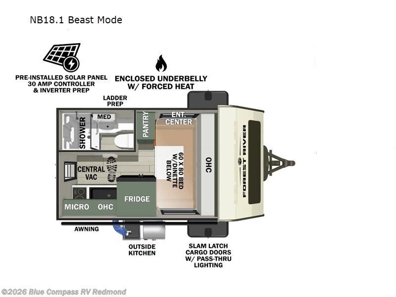 2025 Forest River No Boundaries NB18.1 Beast Mode - Used Travel Trailer For Sale by Blue Compass RV Redmond in Redmond, Oregon