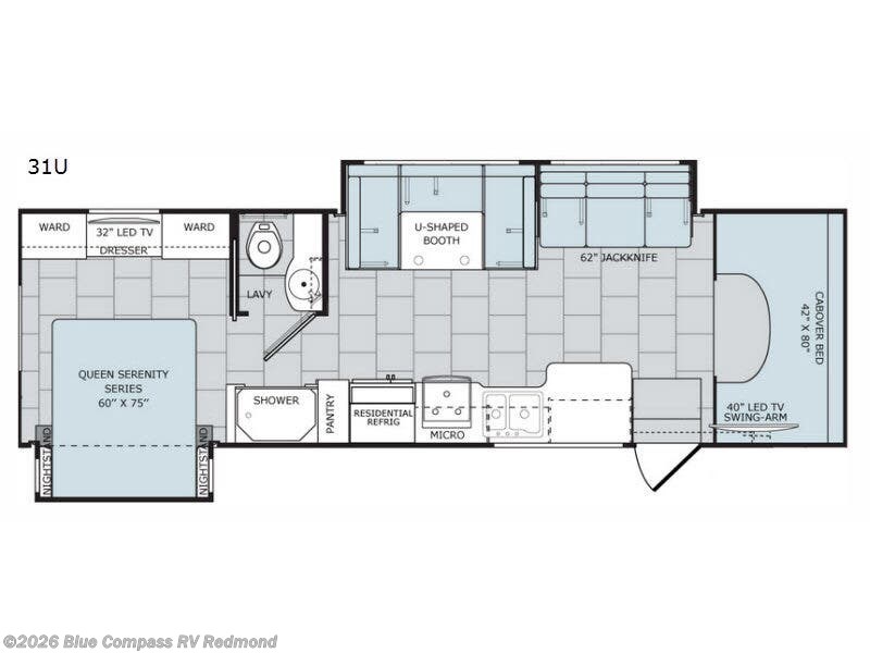 2017 Holiday Rambler Vesta 31U - Used Class C For Sale by Blue Compass RV Redmond in Redmond, Oregon features Slideout