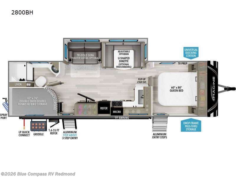 2024 Grand Design Imagine 2800BH - Used Travel Trailer For Sale by Blue Compass RV Redmond in Redmond, Oregon features Slideout