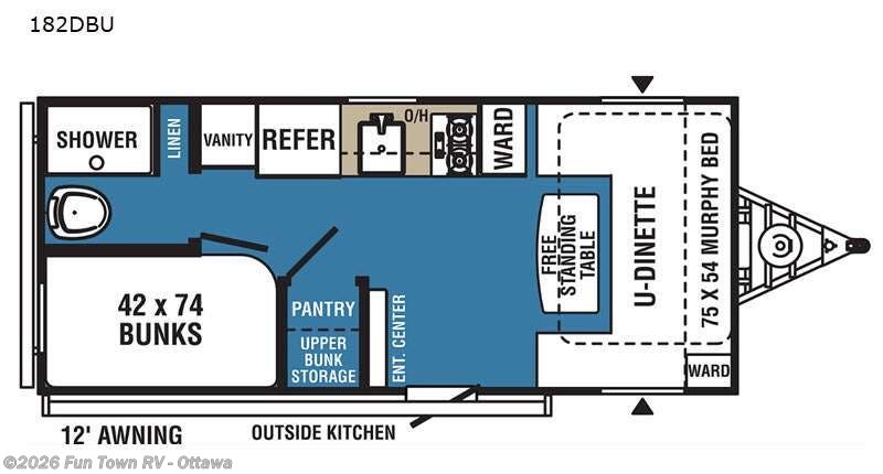 2021 Coachmen Clipper Ultra-Lite 182DBU - Used Travel Trailer For Sale by Fun Town RV - Ottawa in Ottawa, Kansas